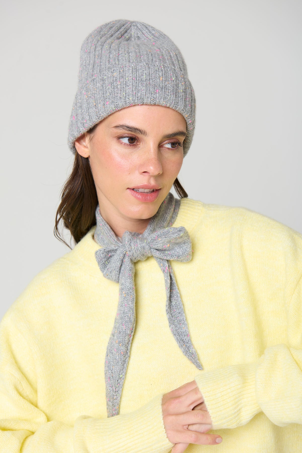 Mini Scarf - Grey Confetti