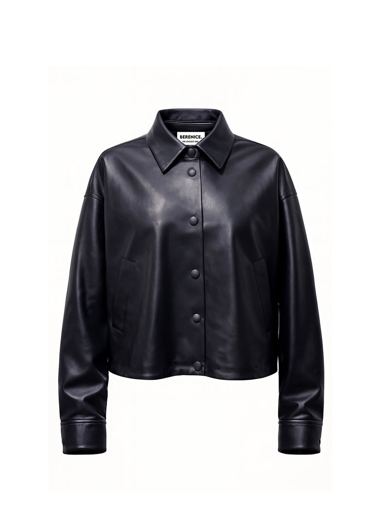 VESTE COURTE SIMILI CUIR