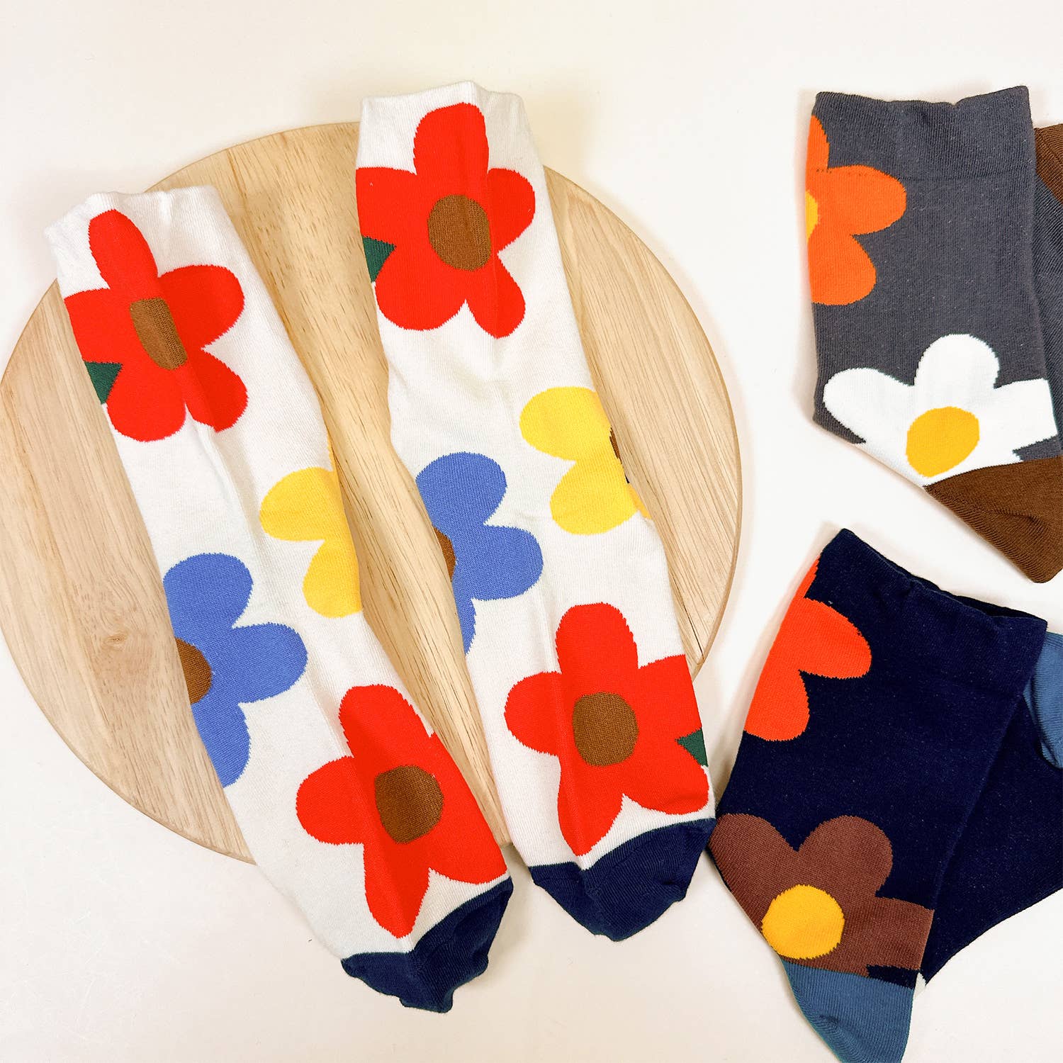 Women's Crew Great Flower Socks