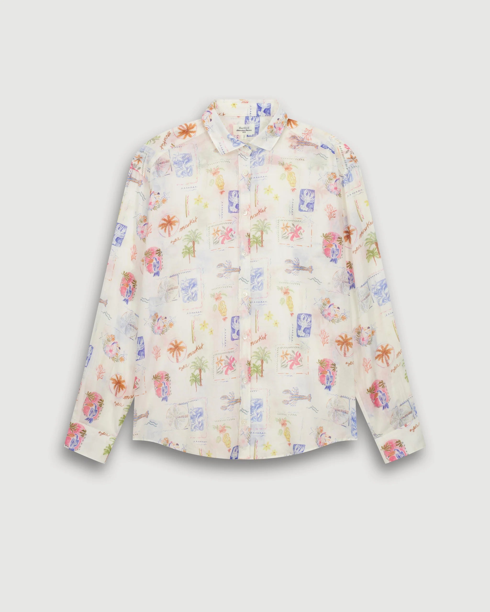 Charlot blouse with holiday print
