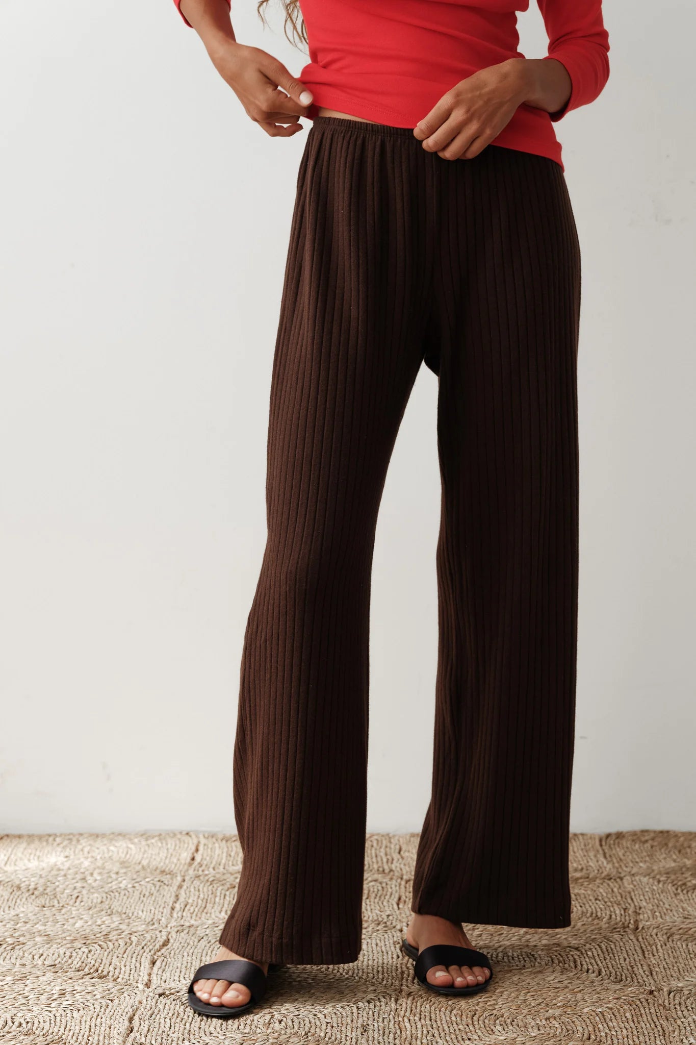 Sweater rib simple pant