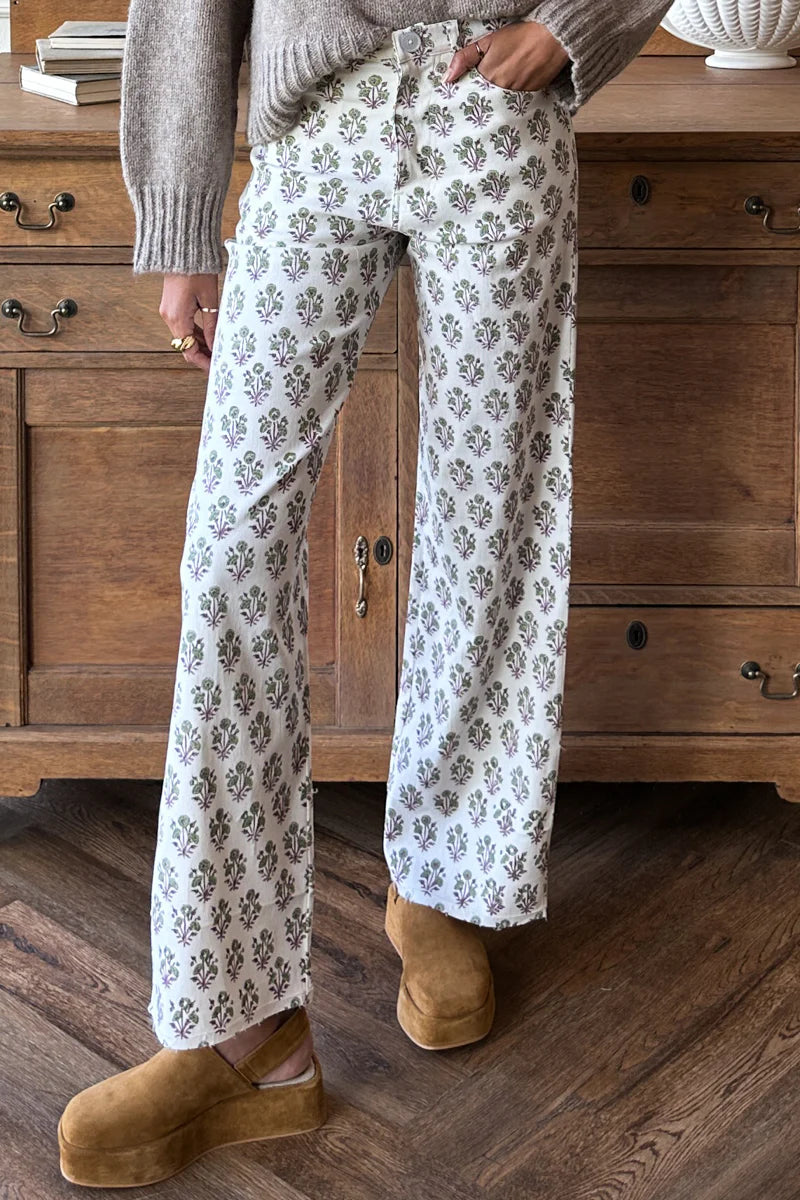 Everyday Pant - Library Flowers
