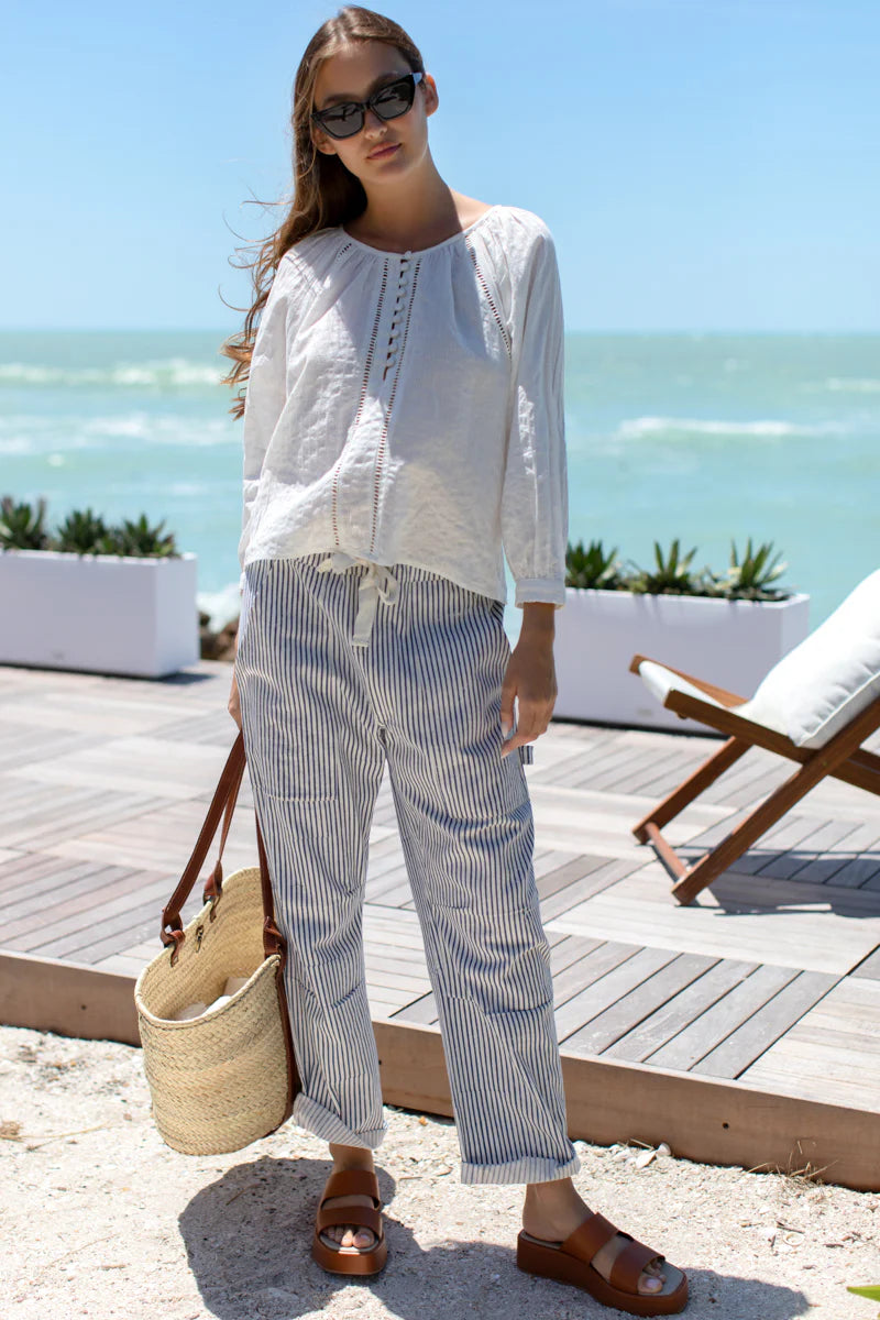 Family cargo pant Indigo Stripe