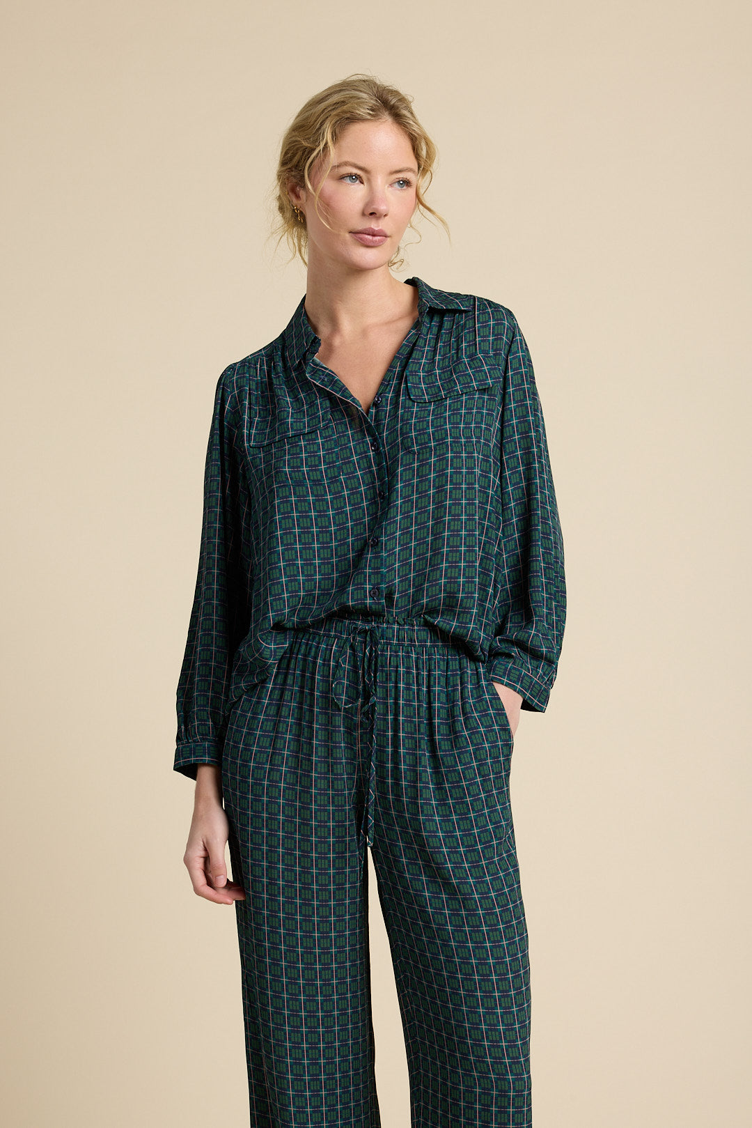 Zola Blouse Davenport Plaid