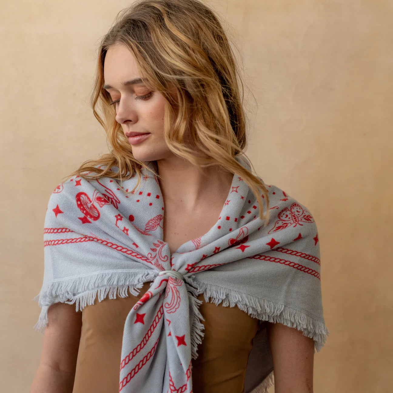 Cashmere Bandana Wrap