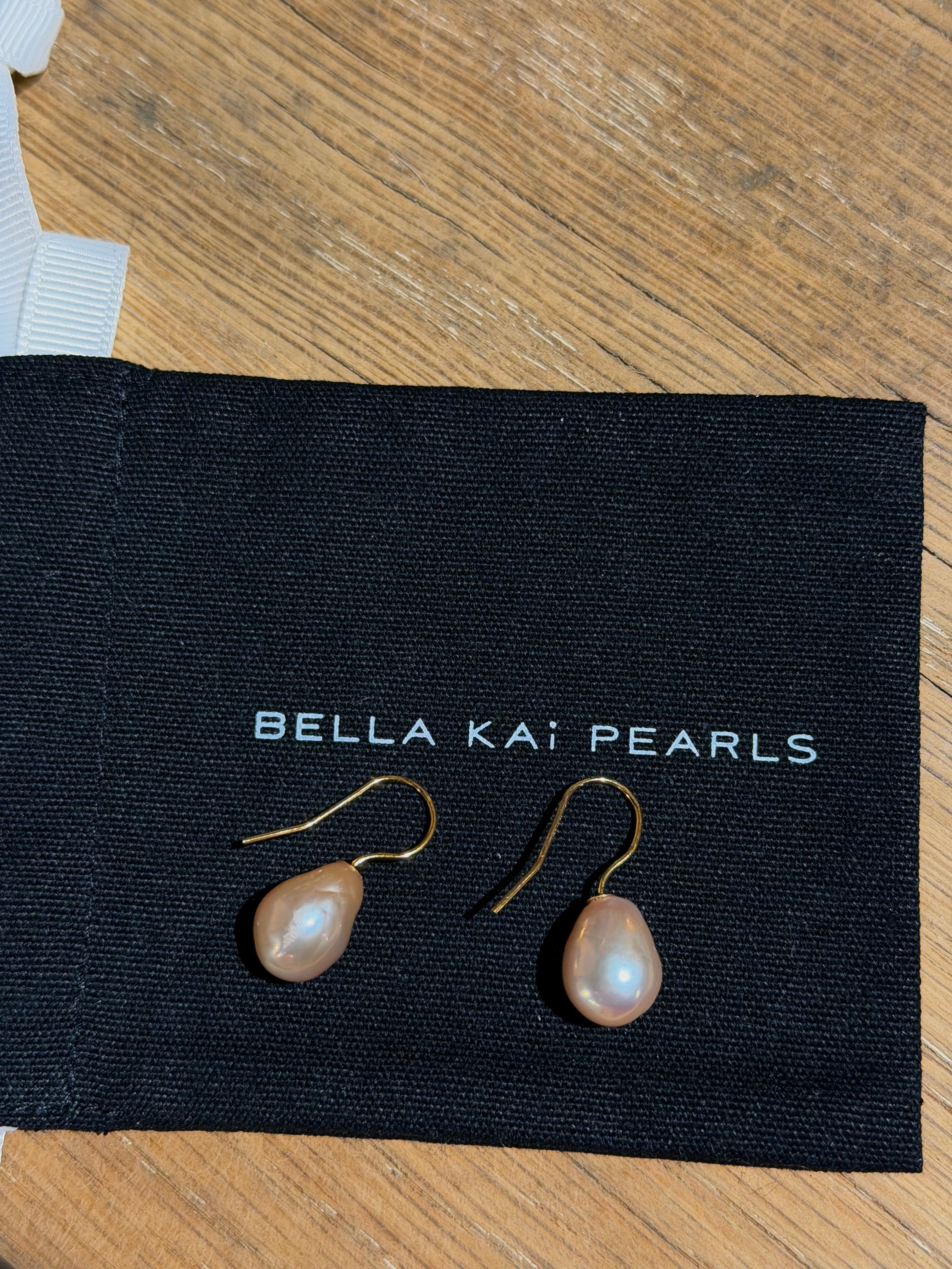 Pink baroque earrings