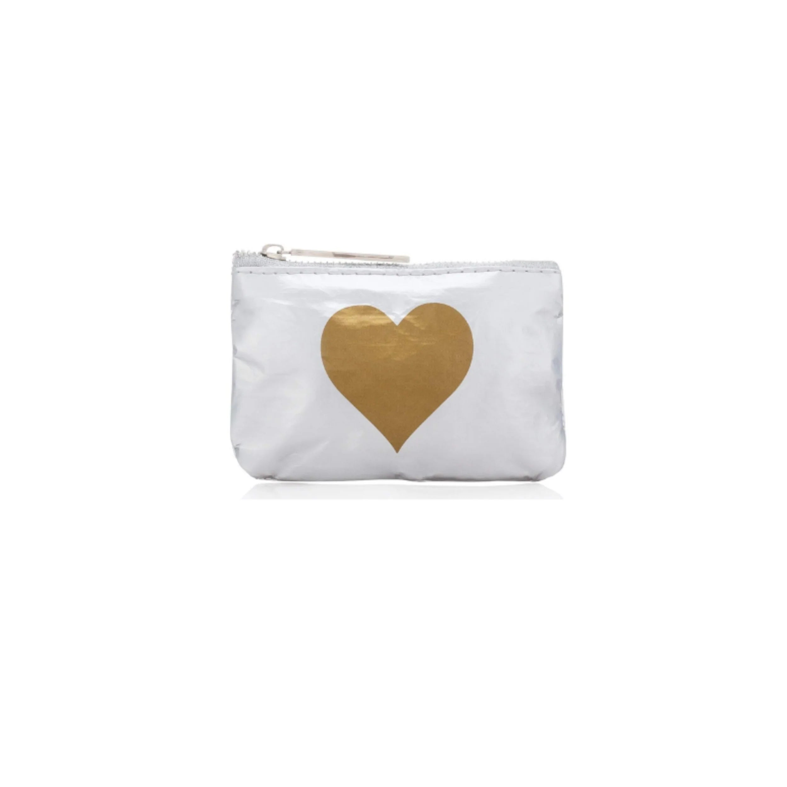Gold heart gift card pouch
