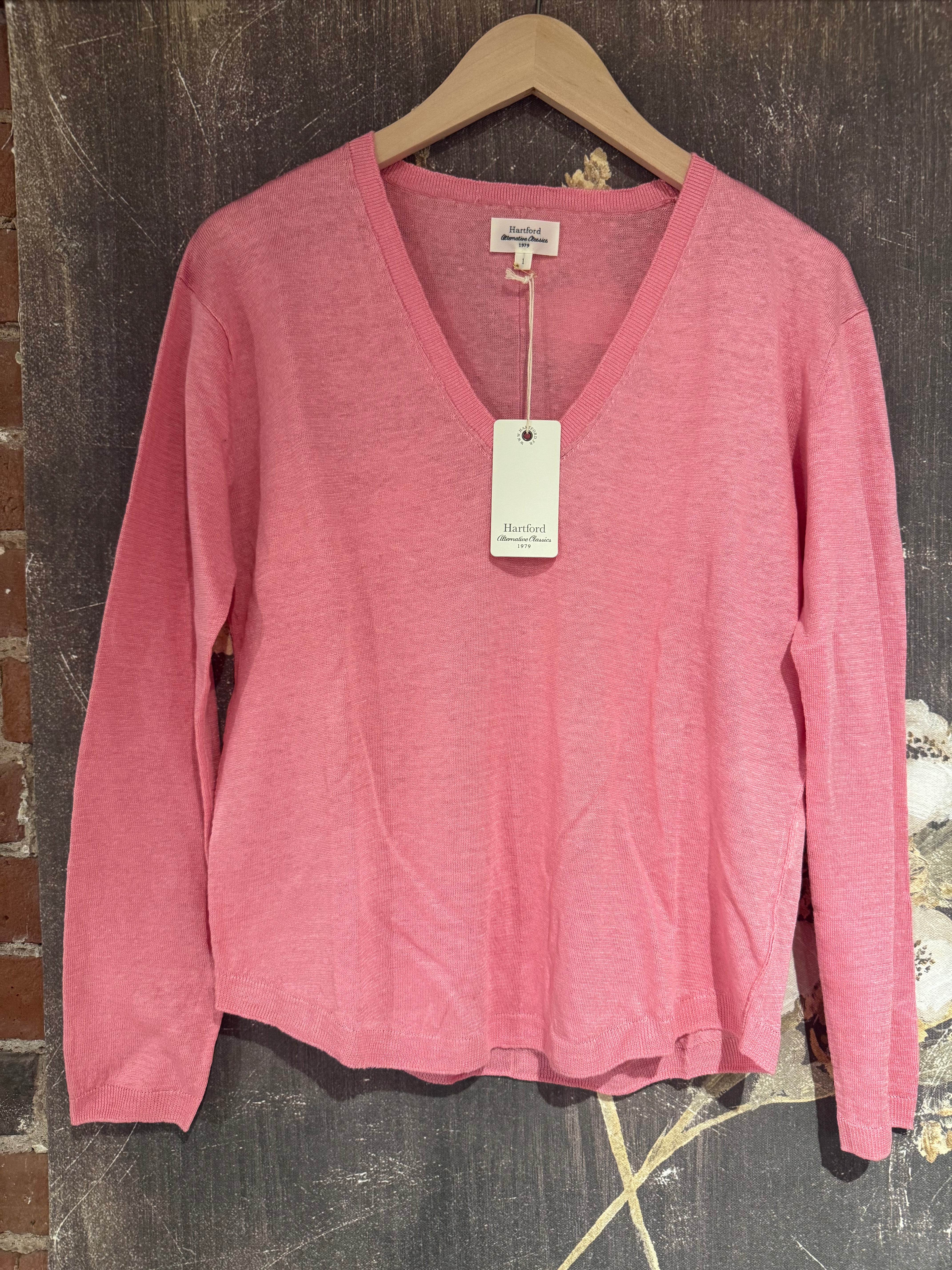 Linen v neck sweater