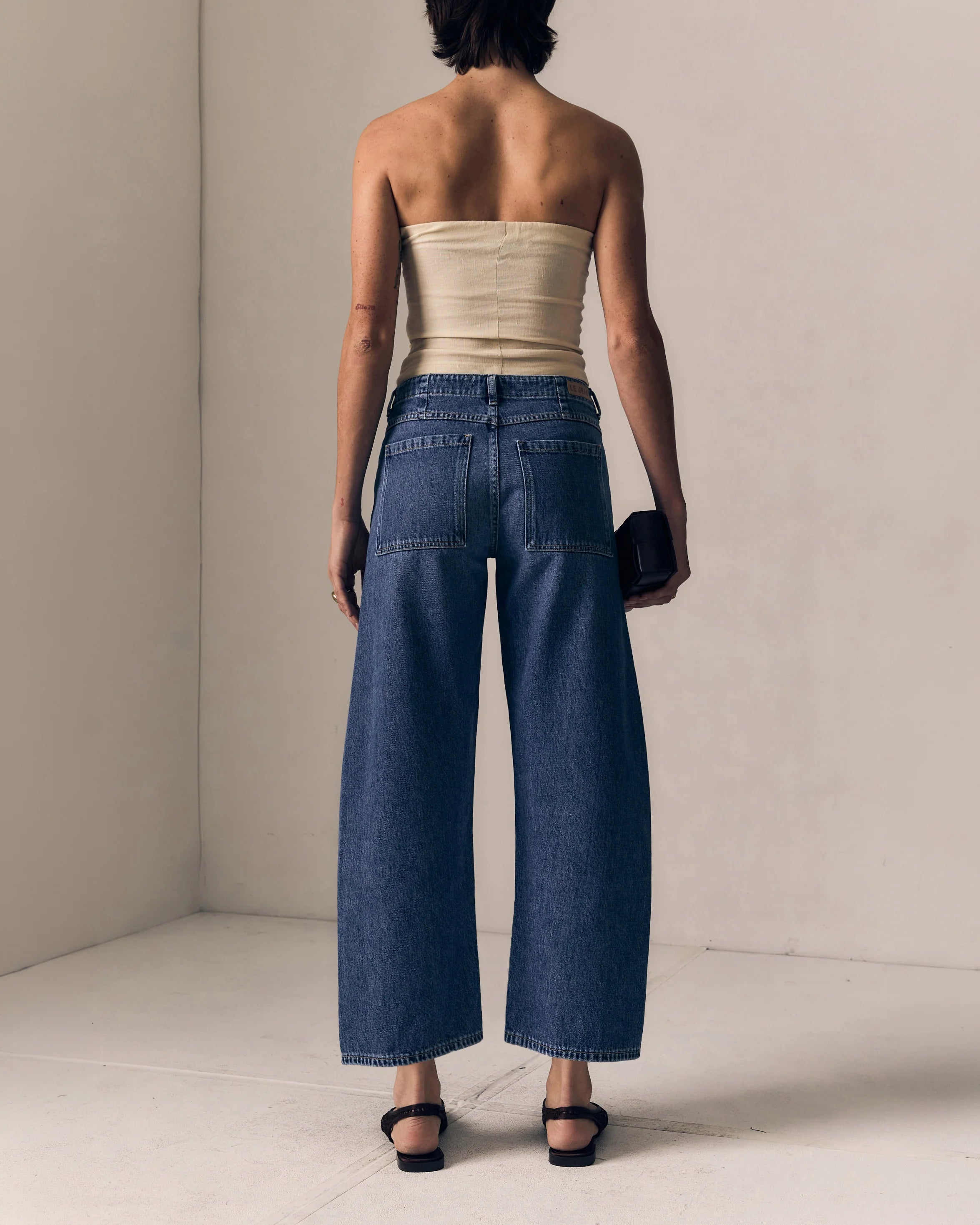 Selena Crop in Indigo Bloom | Le Jean