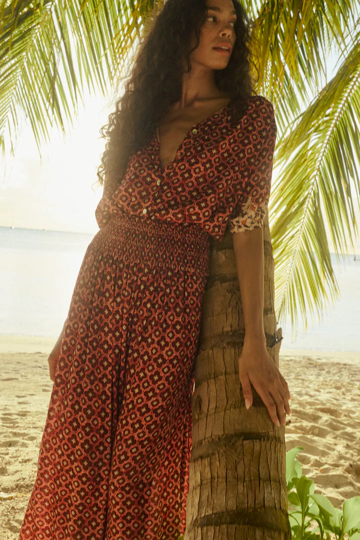 Bella Maxi Skirt in Mosaic Spice - Natalie Martin