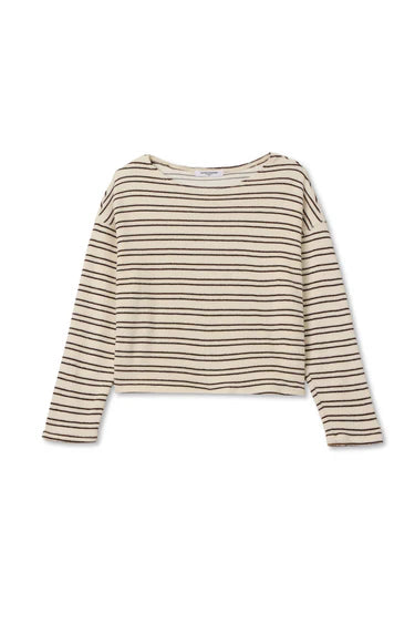 Keri terry long sleeve natural / chocolate