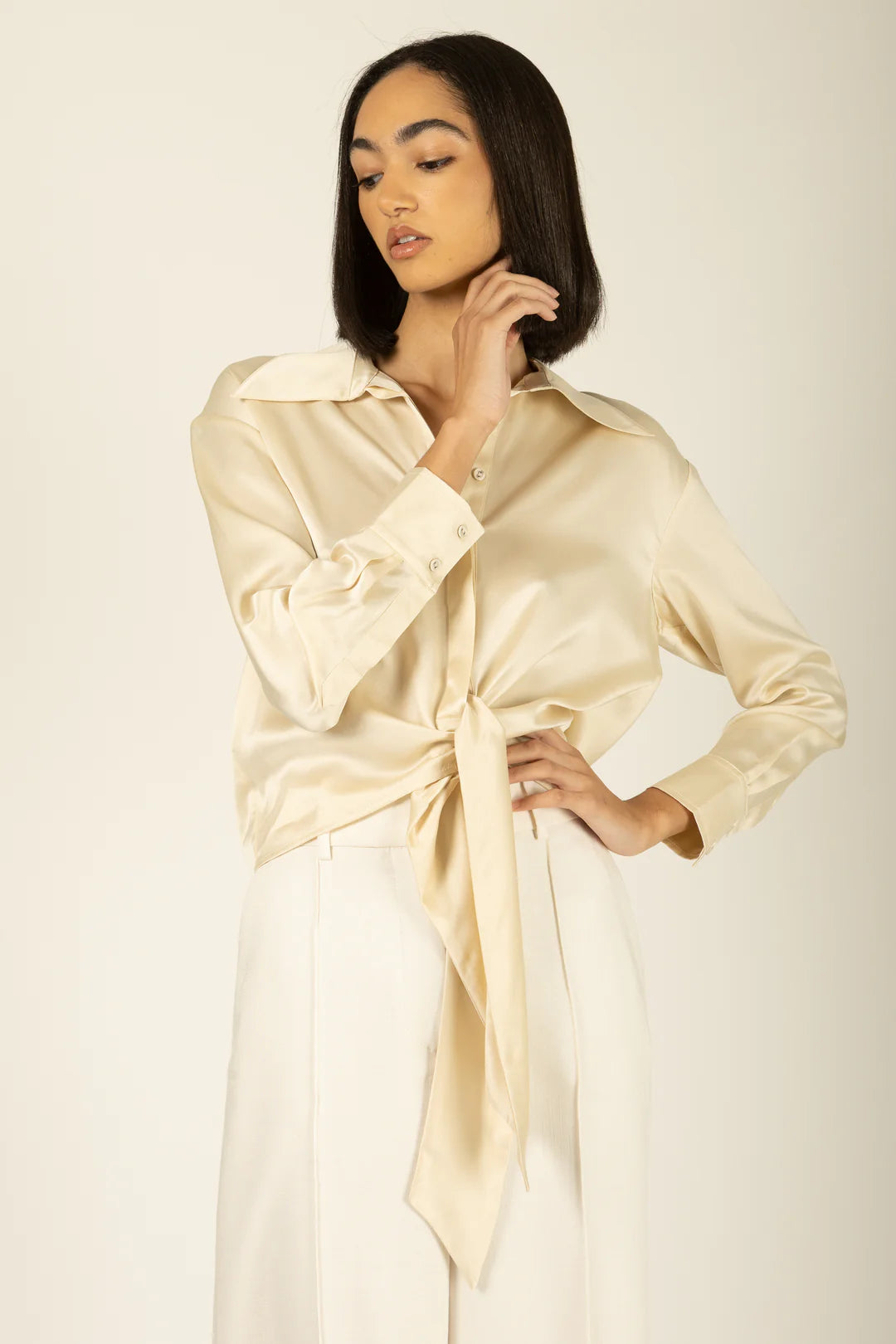Rae Top – 100% Sand-Washed Silk Blouse
