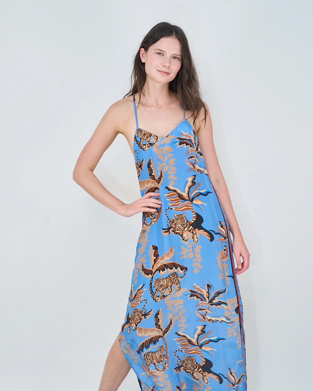 Bali Tiger dress - Ocean