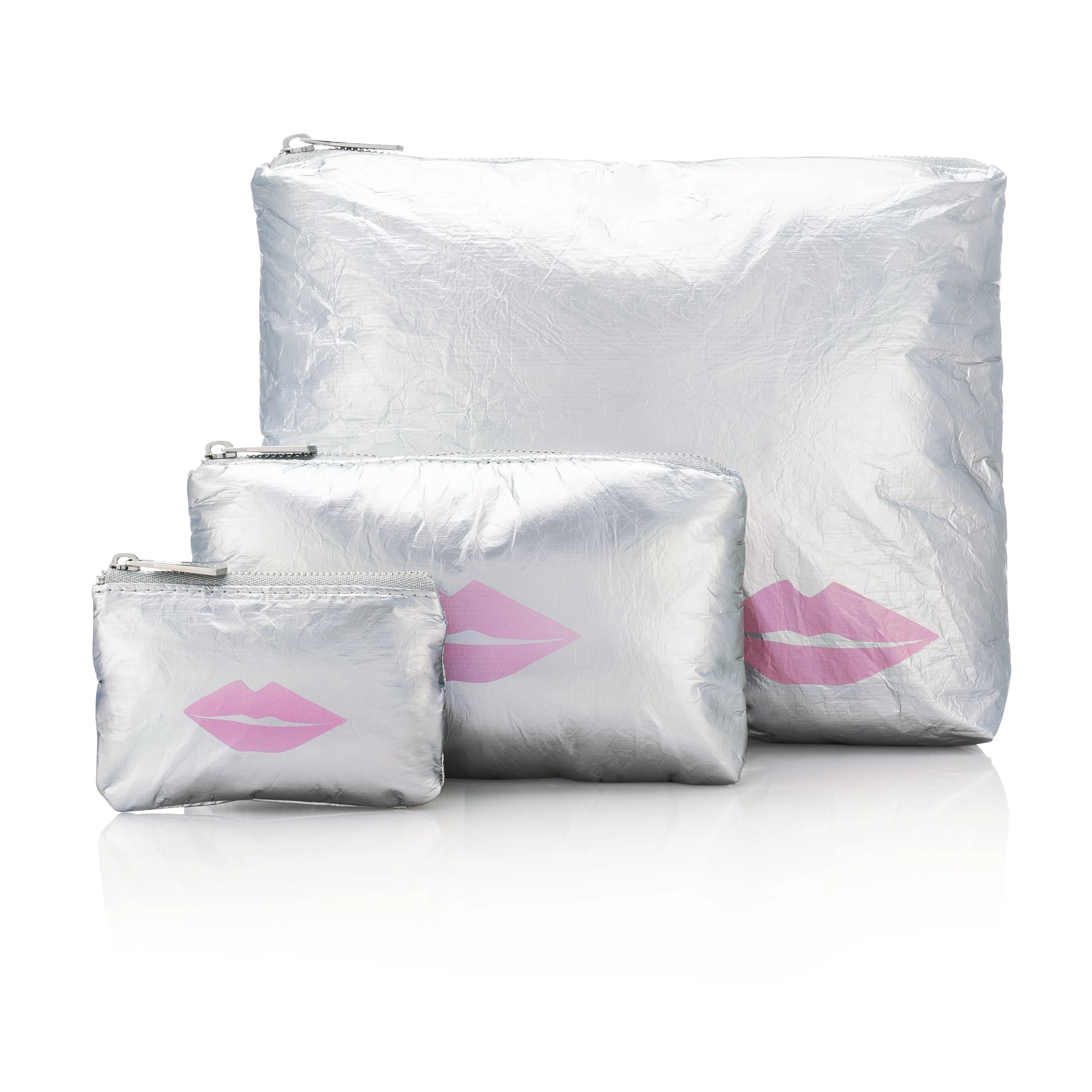 Silver with pink lips set