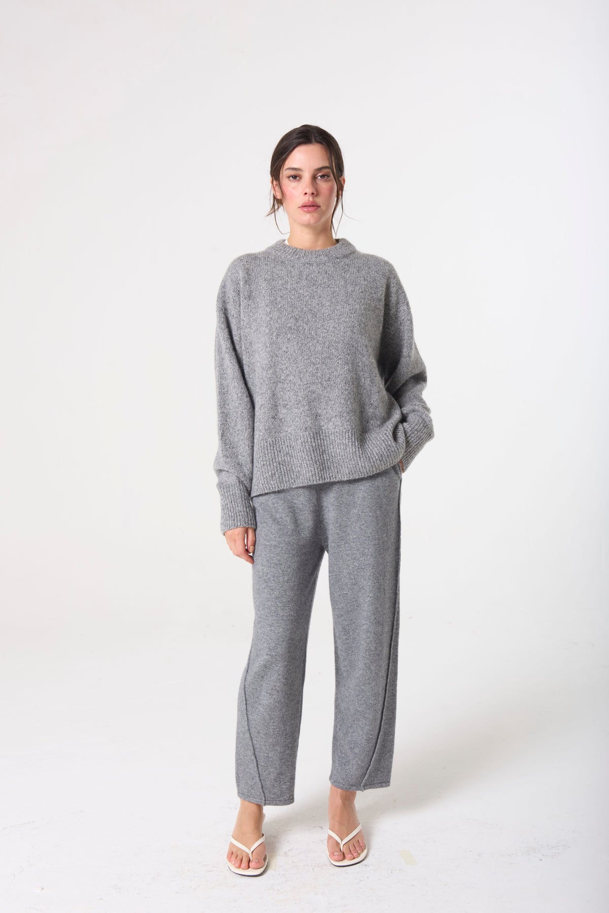 Zoé Barrel in Cashmere/Wool - Grey