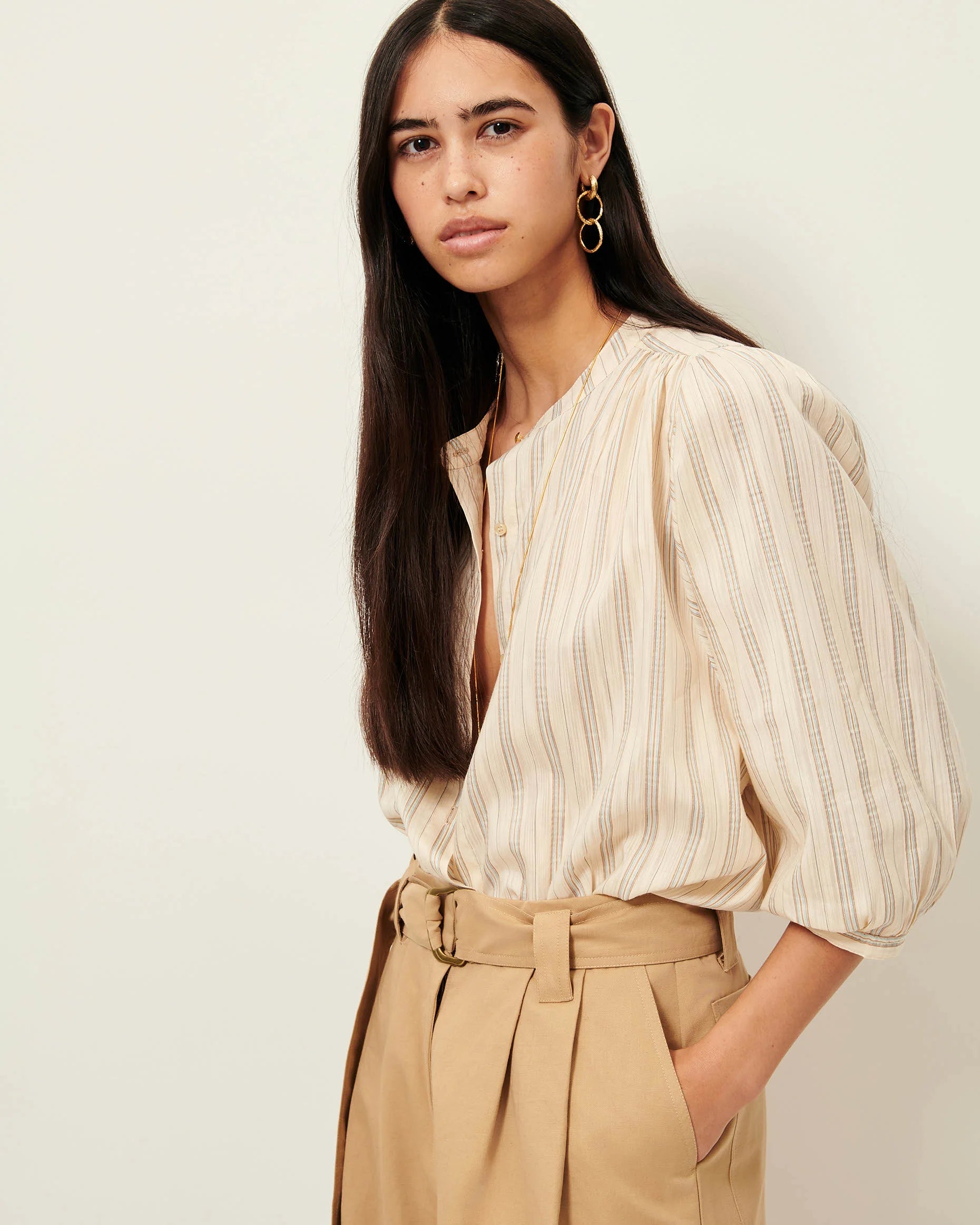 A View Blouse Sandaguasa stripe