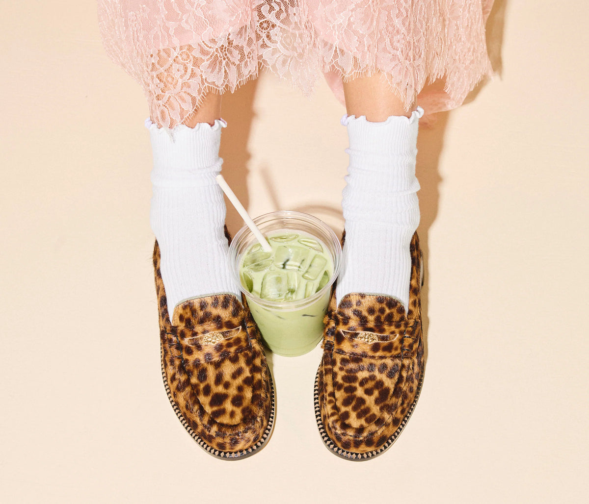 Elba Leopard Haircalf Penny Loafer with Hardware