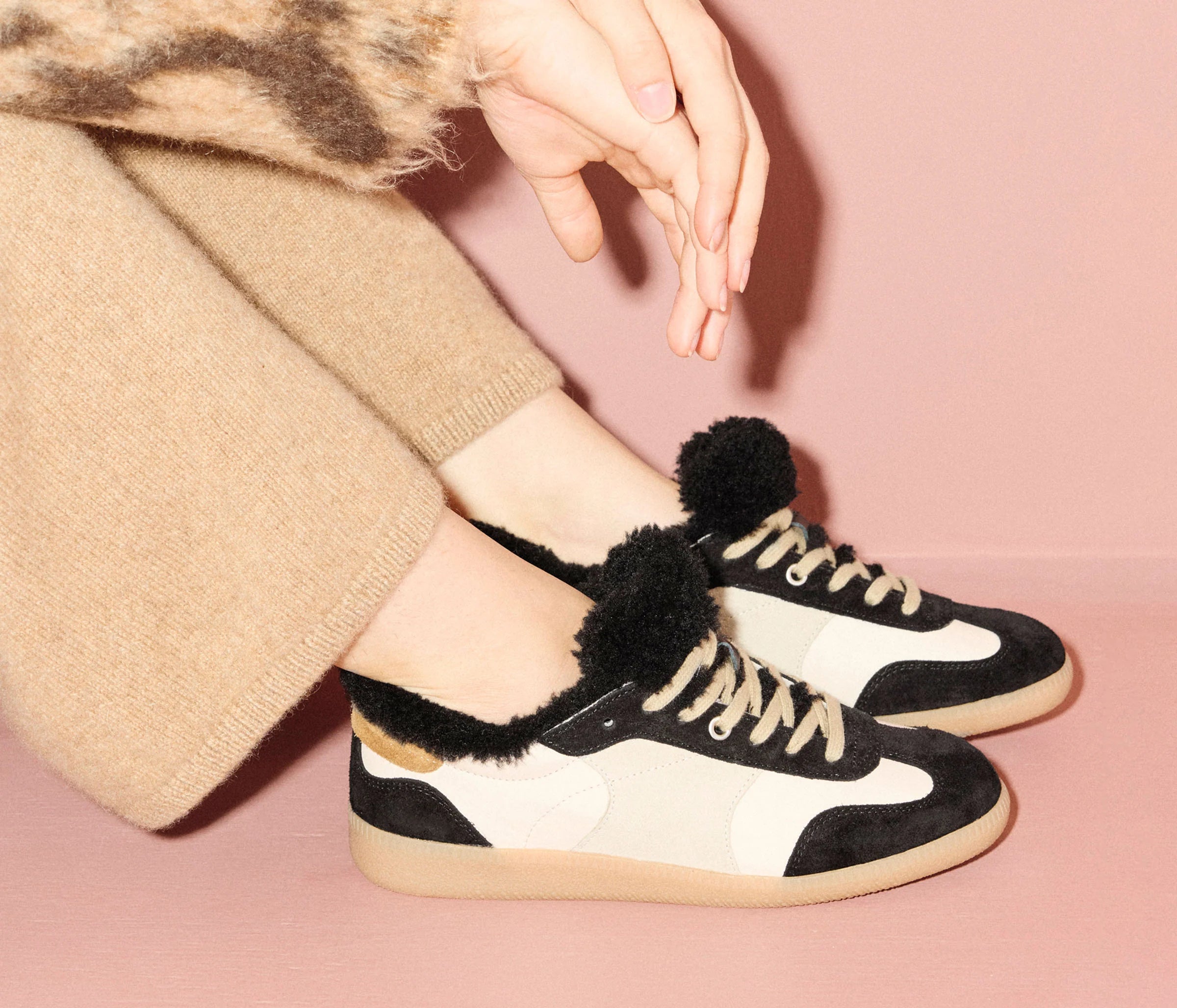 Jackie court sneaker - shearling