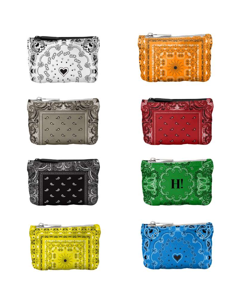 Bandana print card pouches