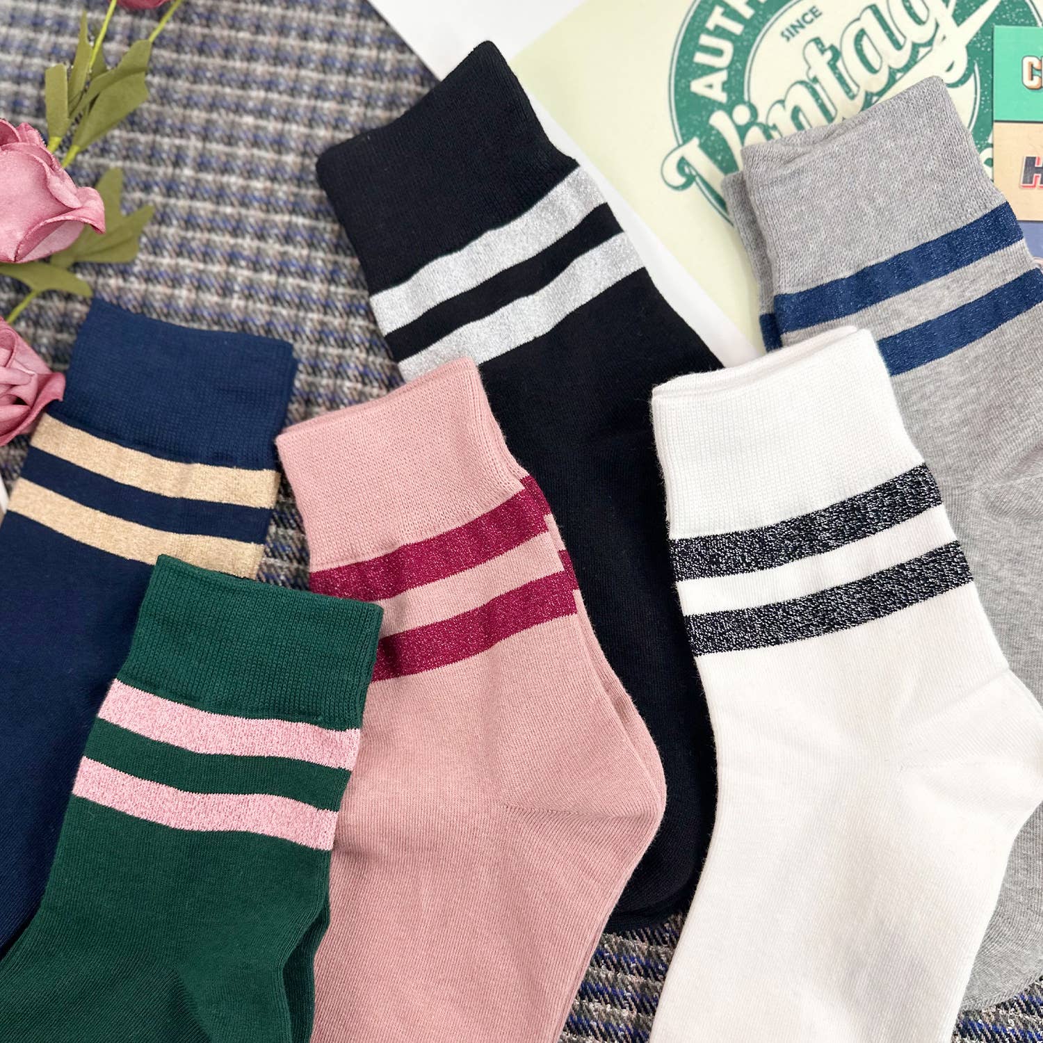 Women's Crew Glitter Socks