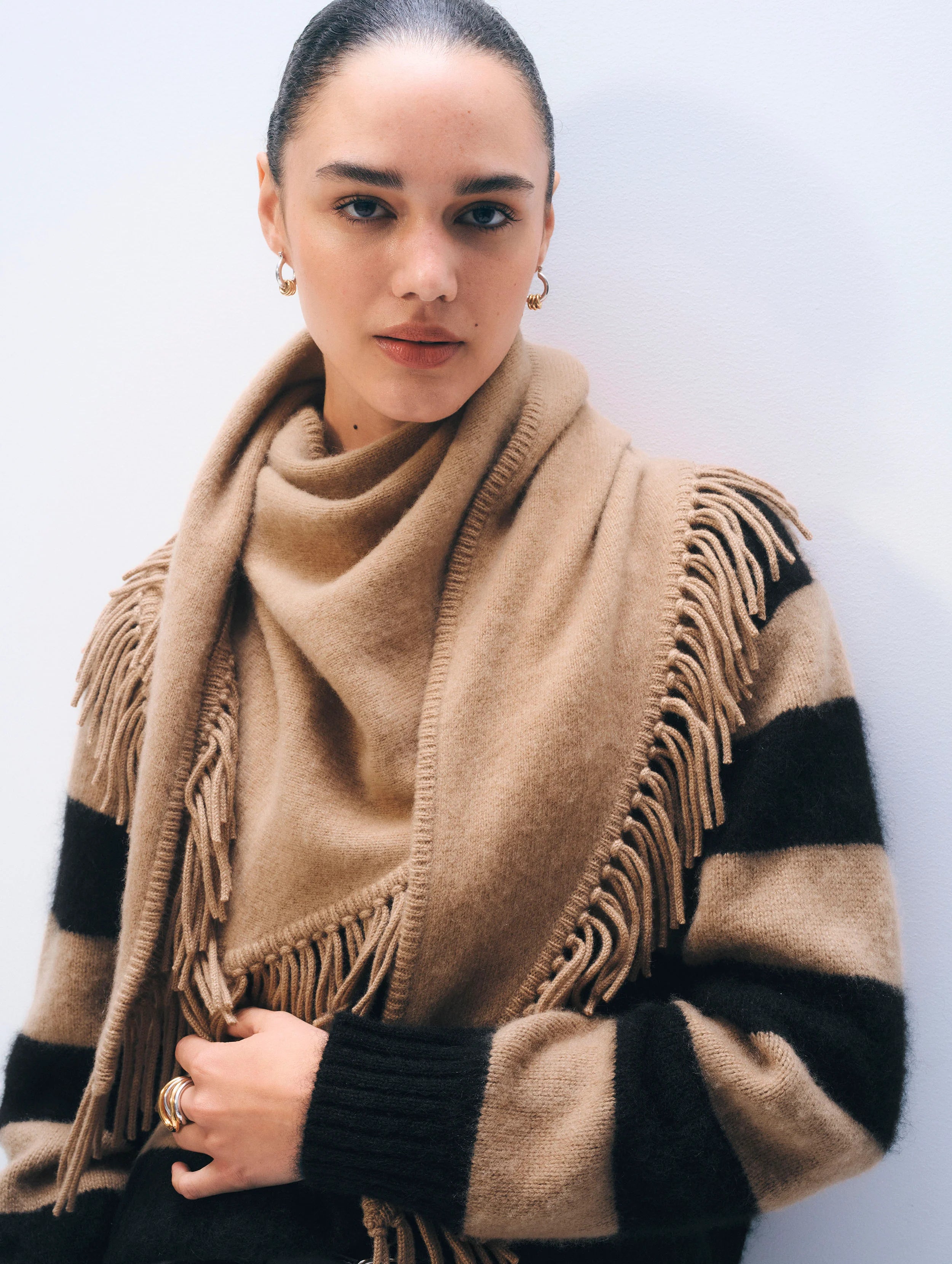 Fringe Cashmere Scarf