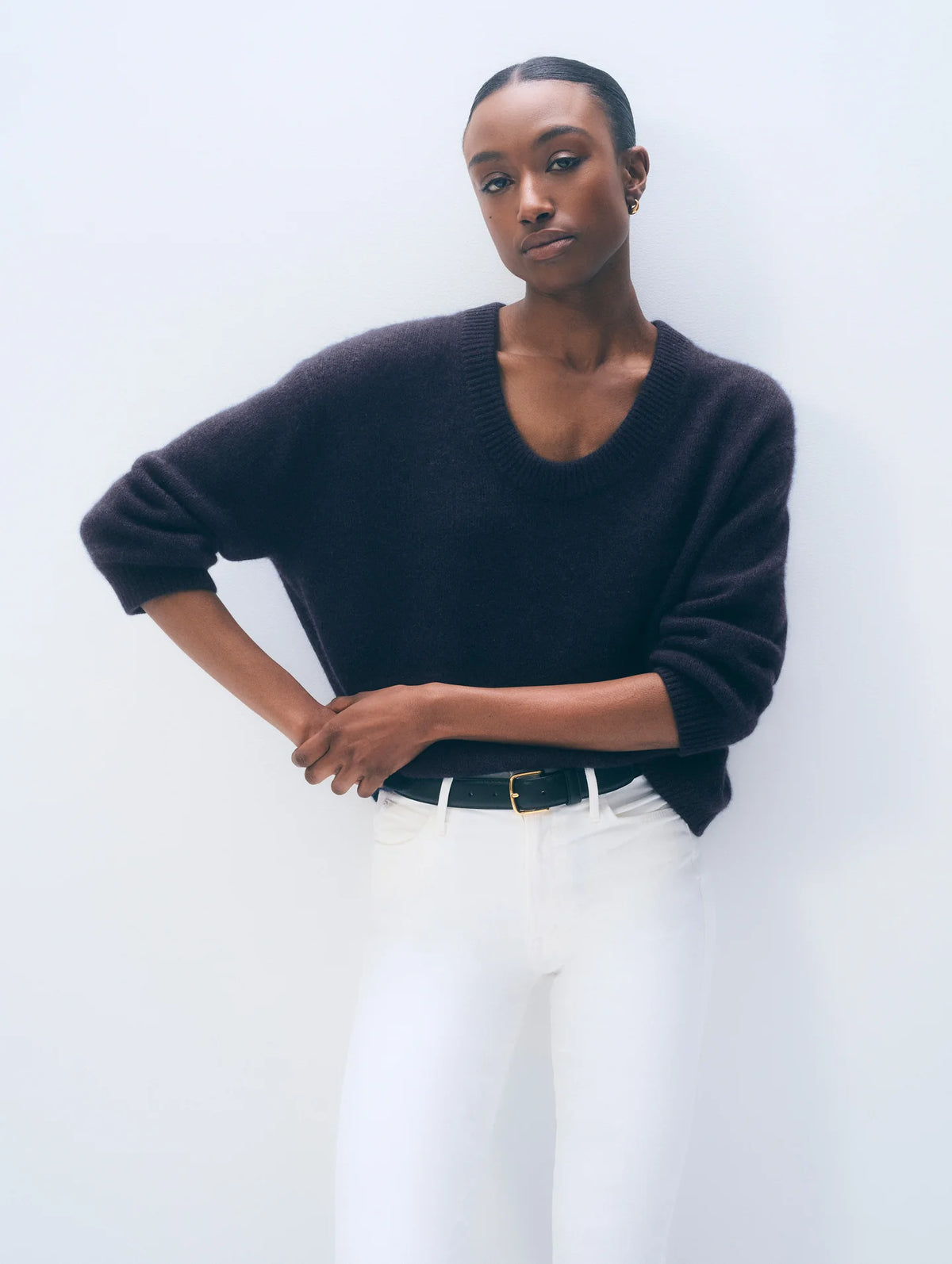 Featherweight Cashmere Scoop Tee