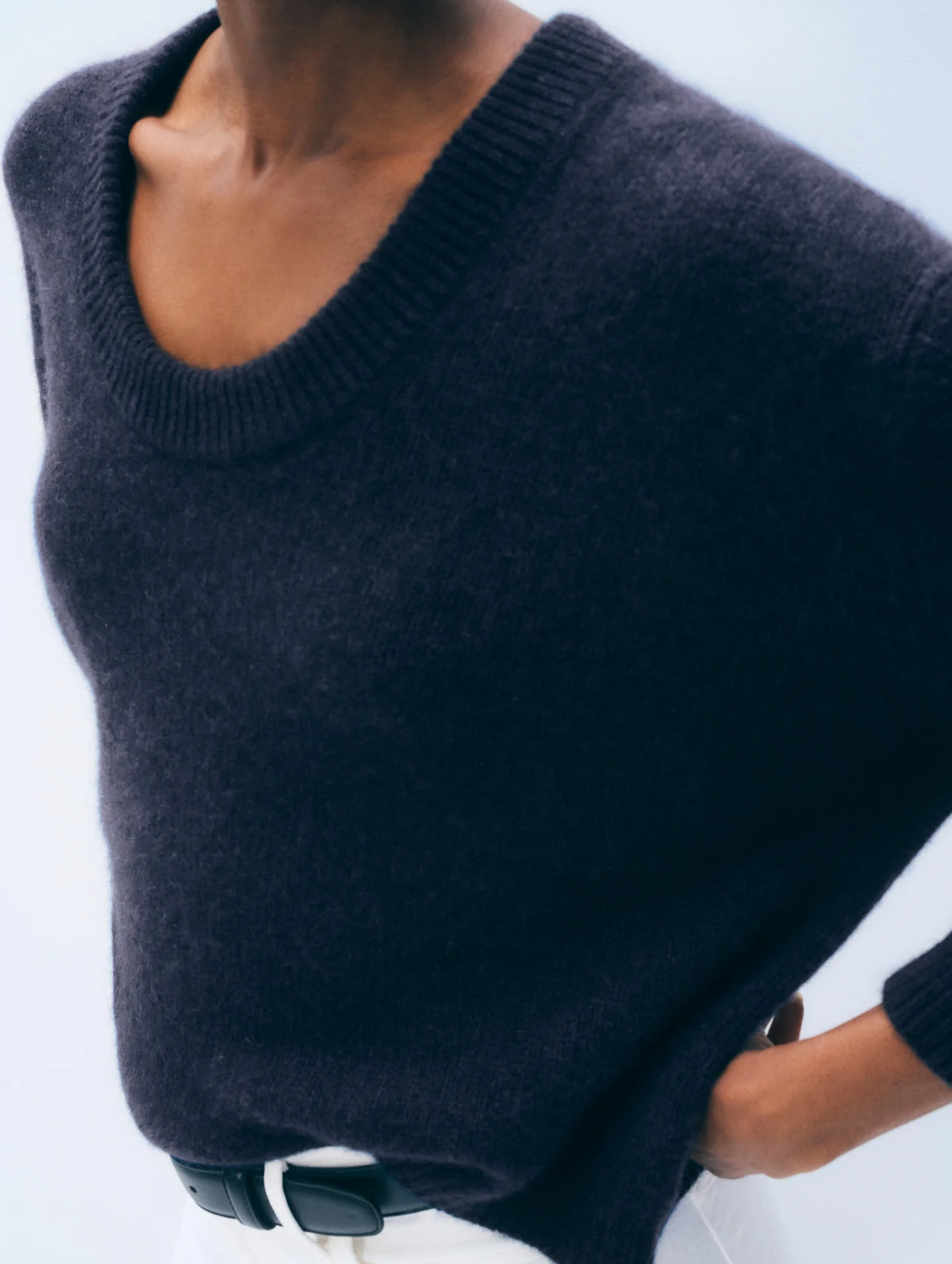 Featherweight Cashmere Scoop Tee