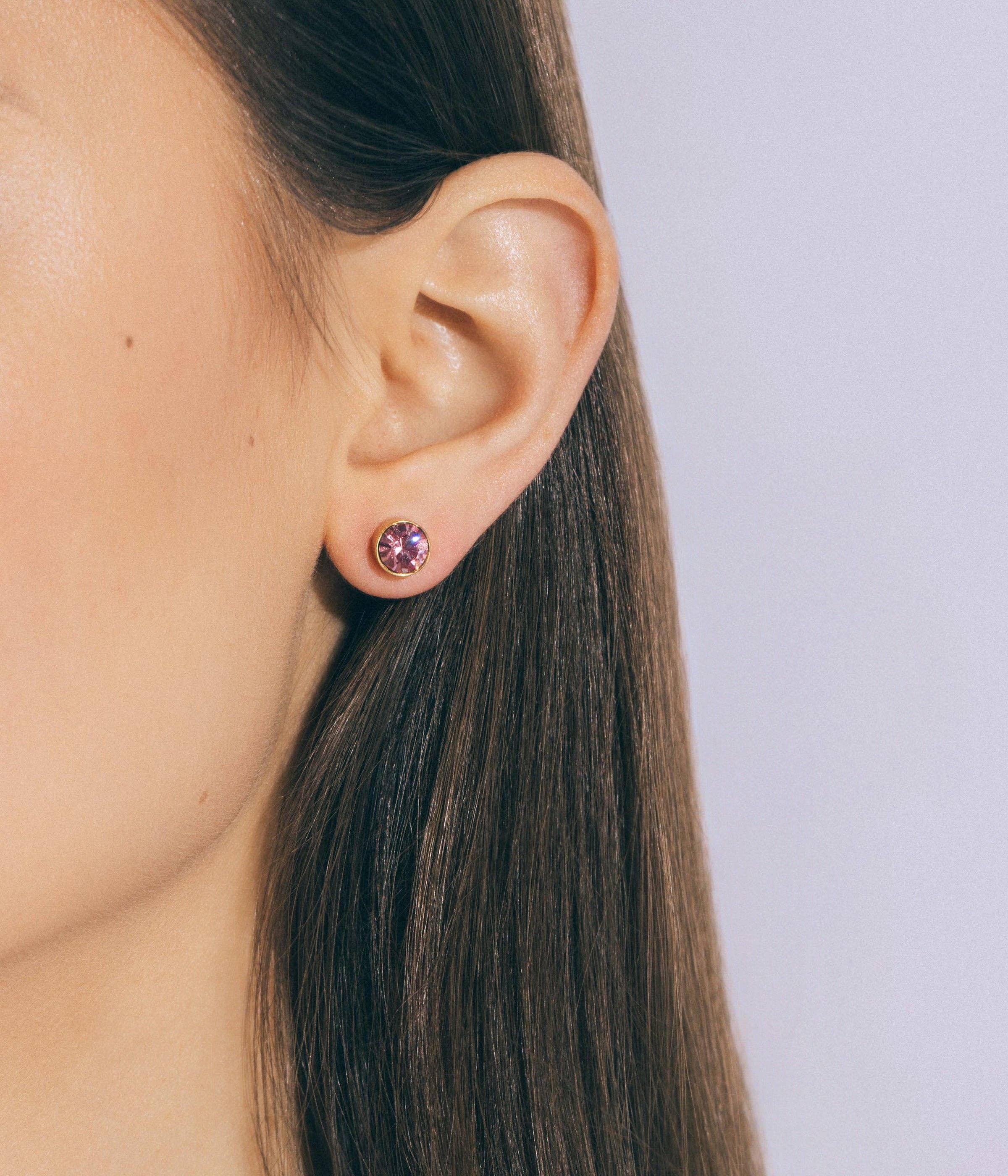 Demi Studs in Blush