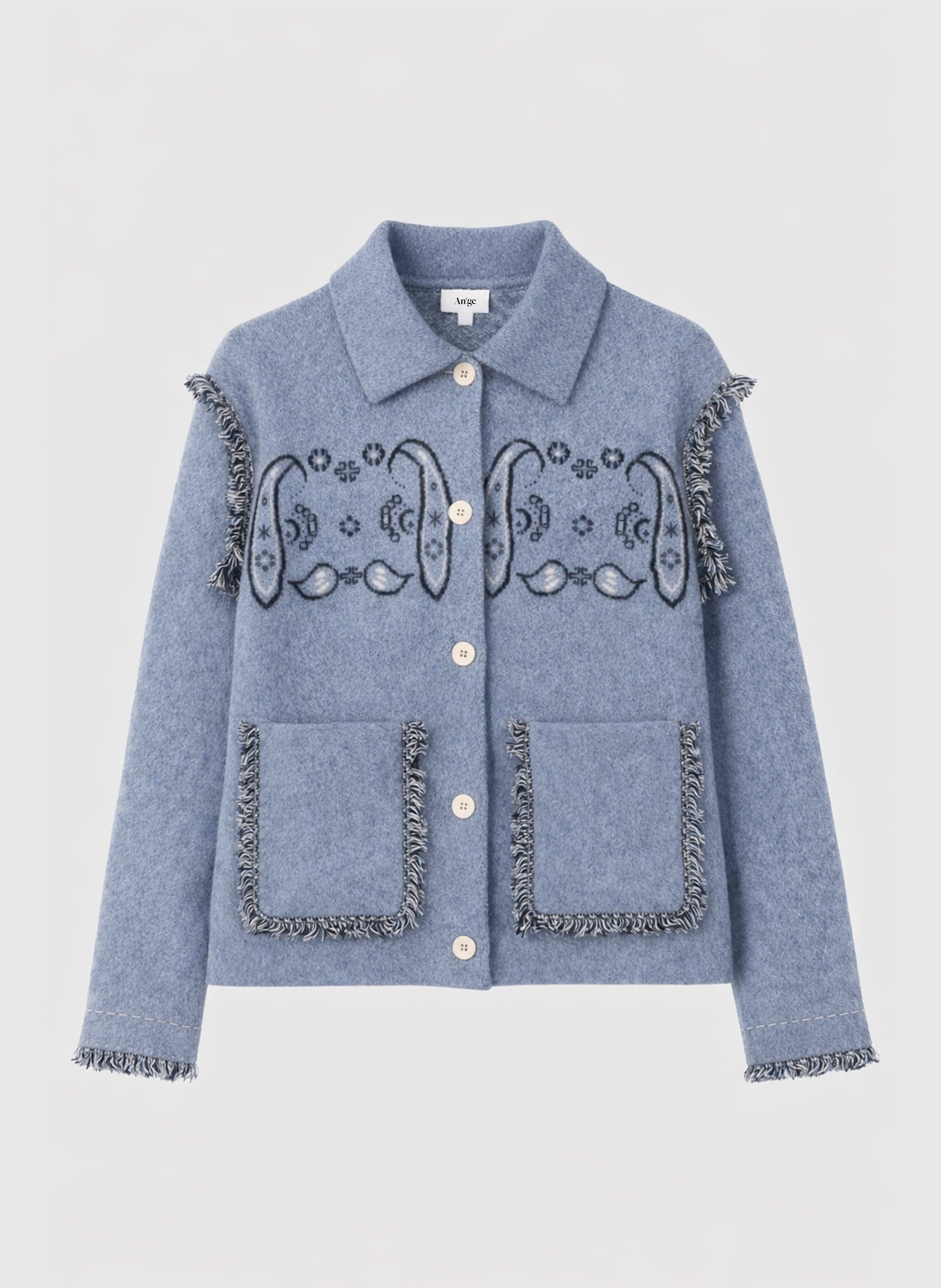 Bandana cardigan Sky