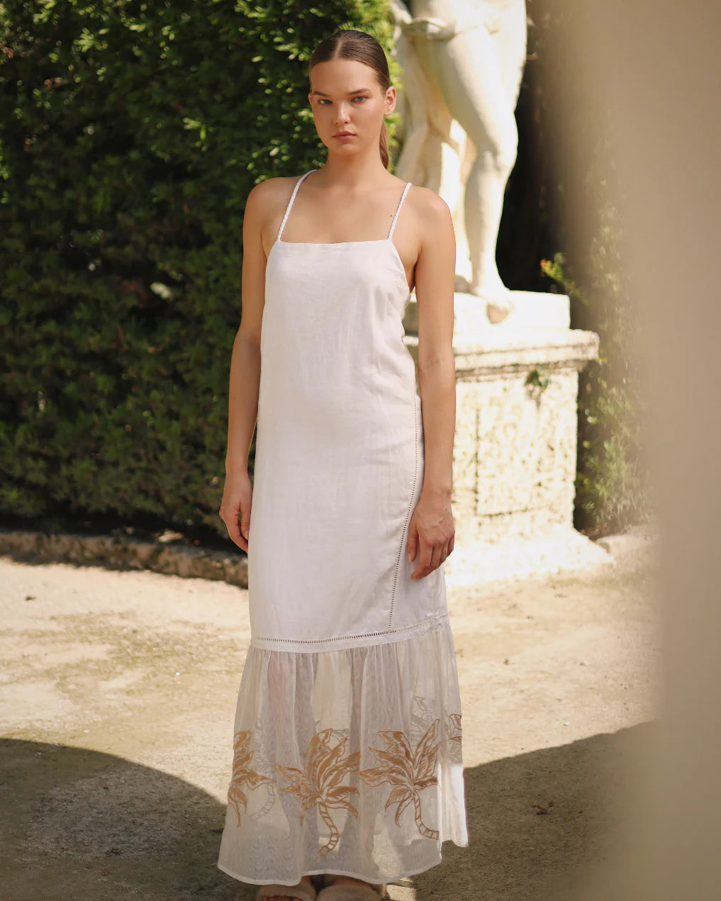 Dress Bali Tiger Palms White