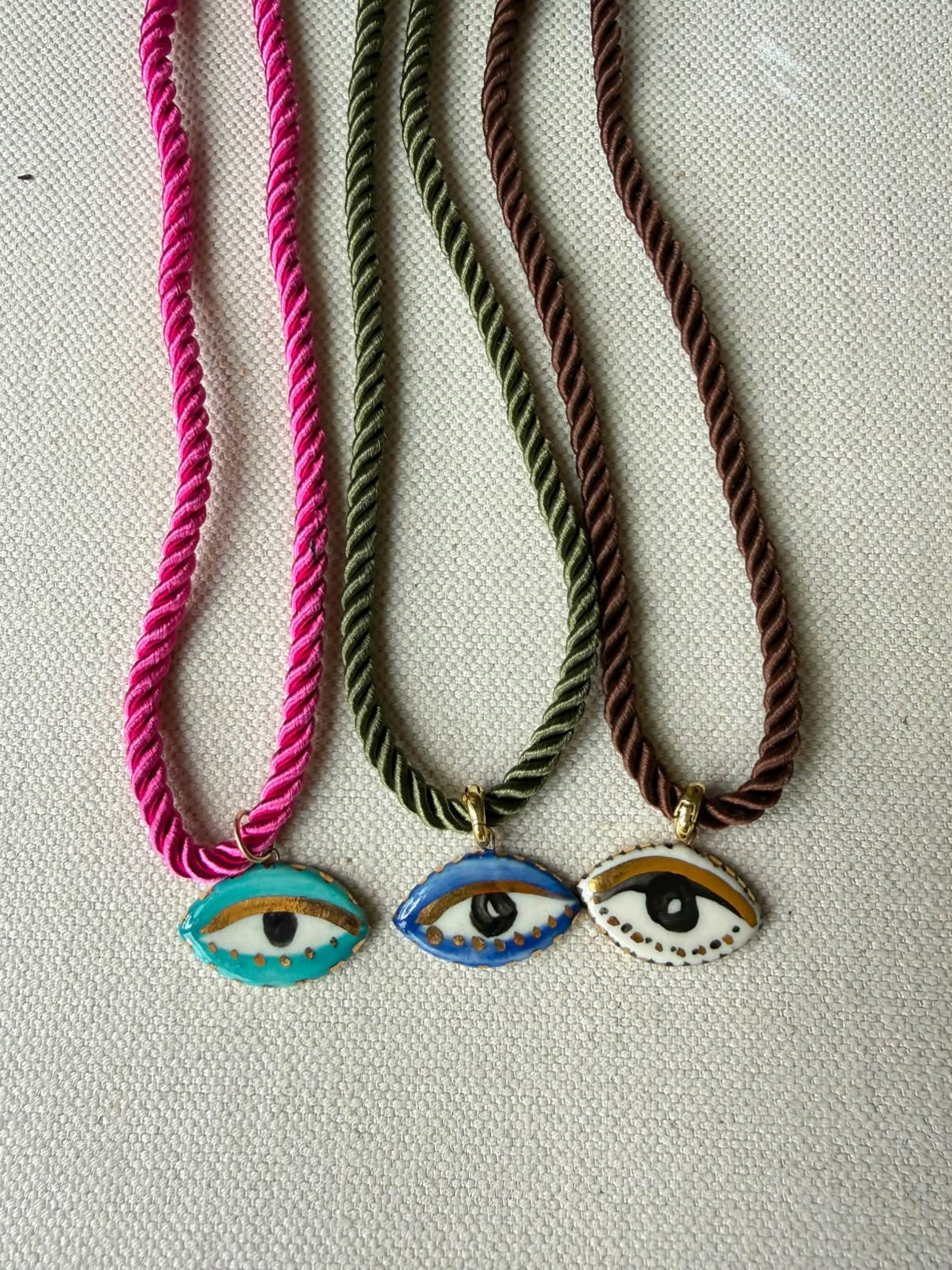Chunky Not so Evil Eye Silky Rope