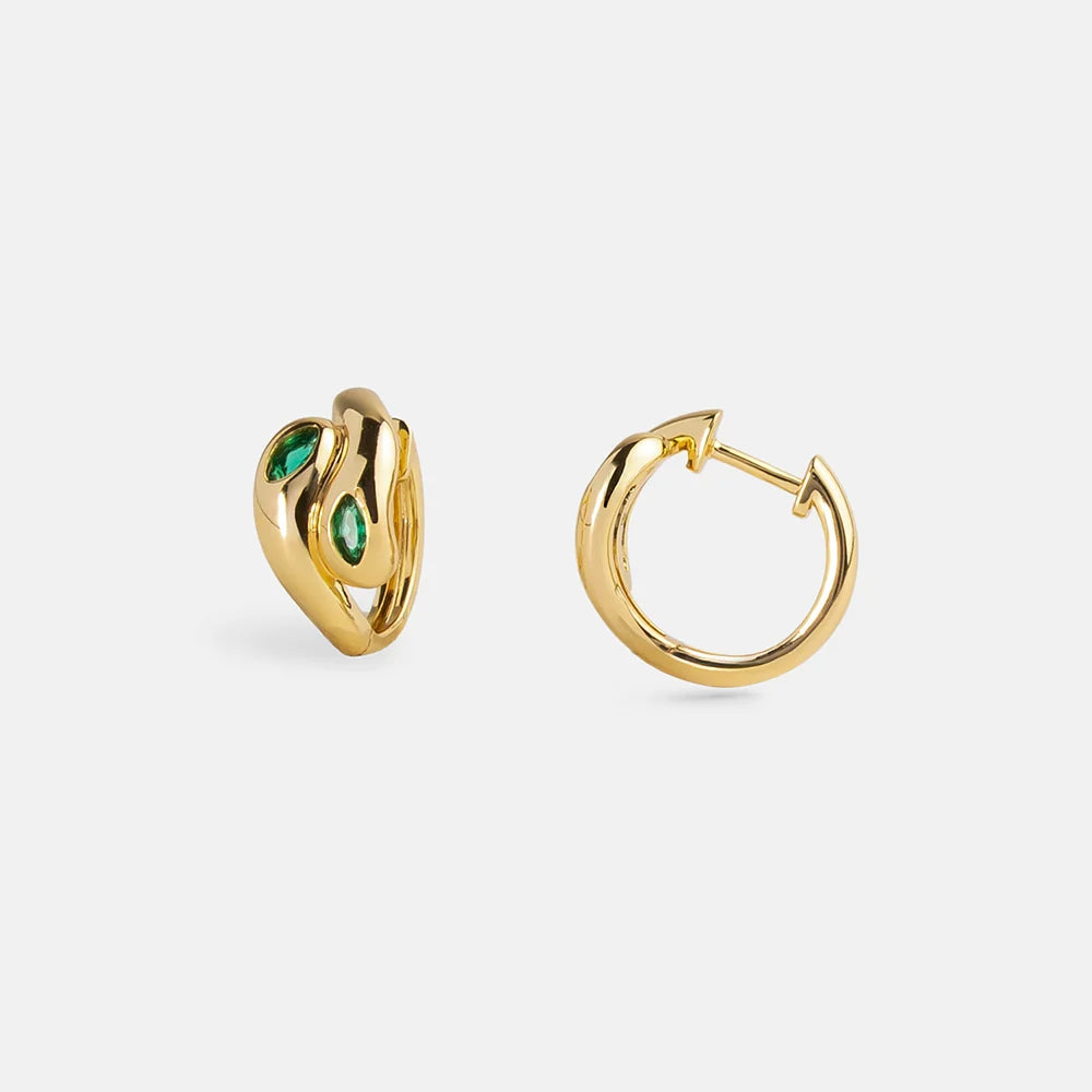 Cosimo Hoop Earrings Emerald