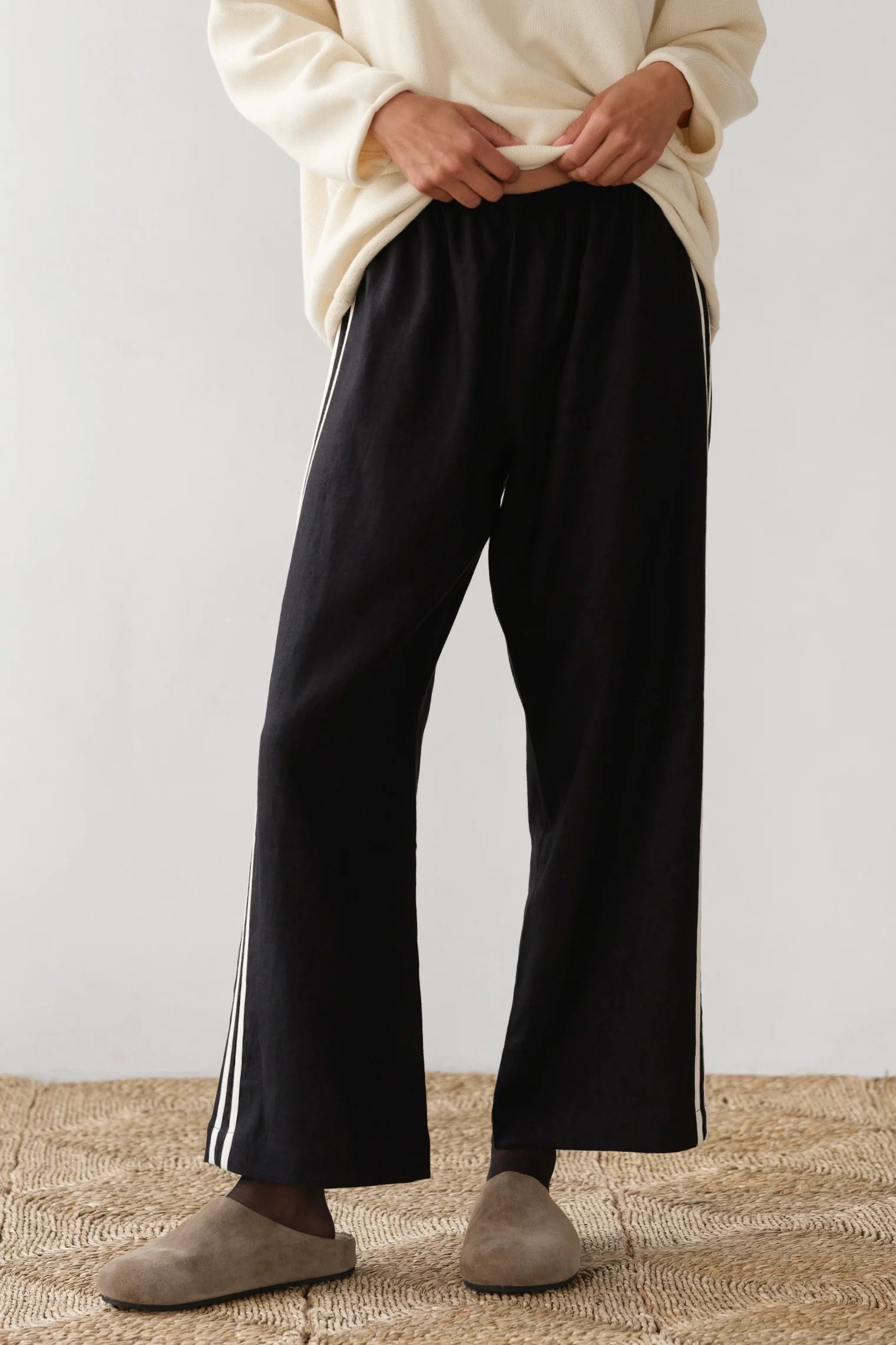 The Linen Crop Stripe pant