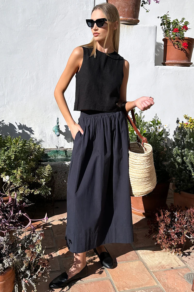 Wide Hem Skirt in midnight