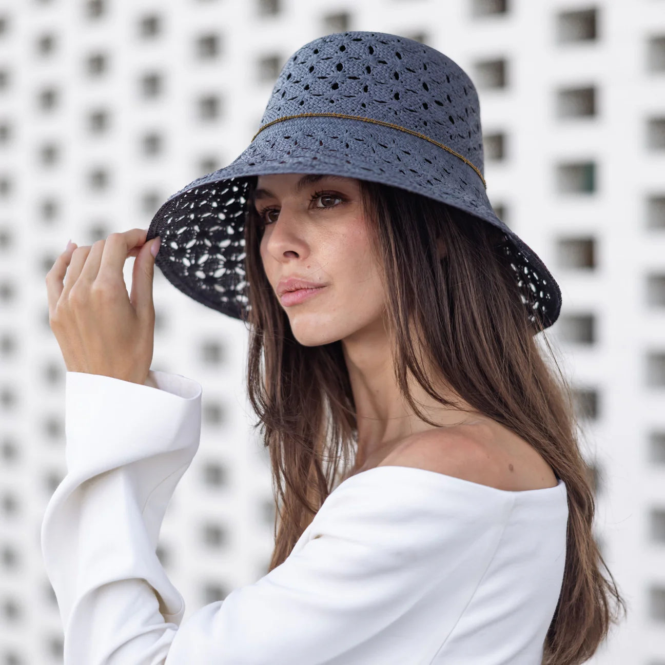 Carnation hat - navy