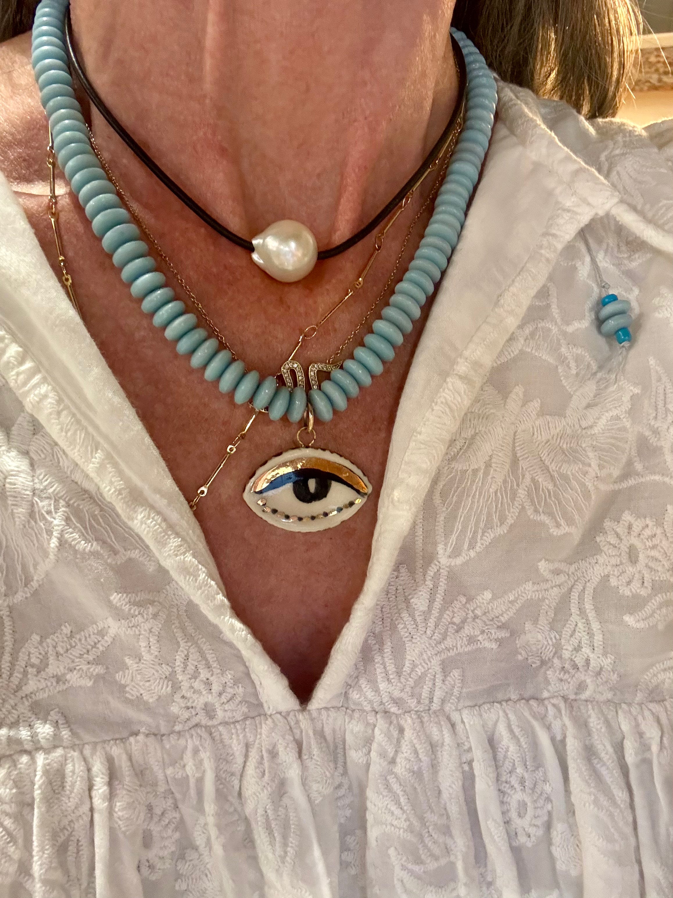 Chunky not so evil eye, blue