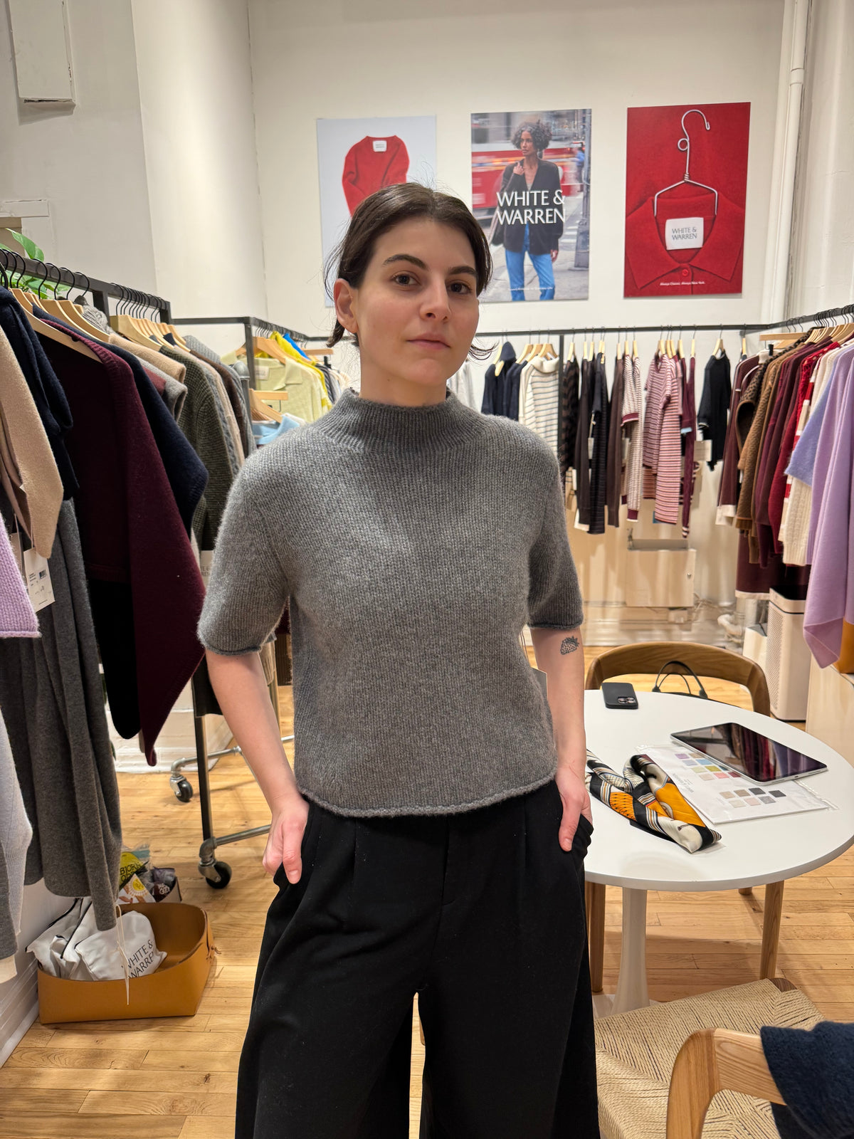 Cashmere Mockneck Tee