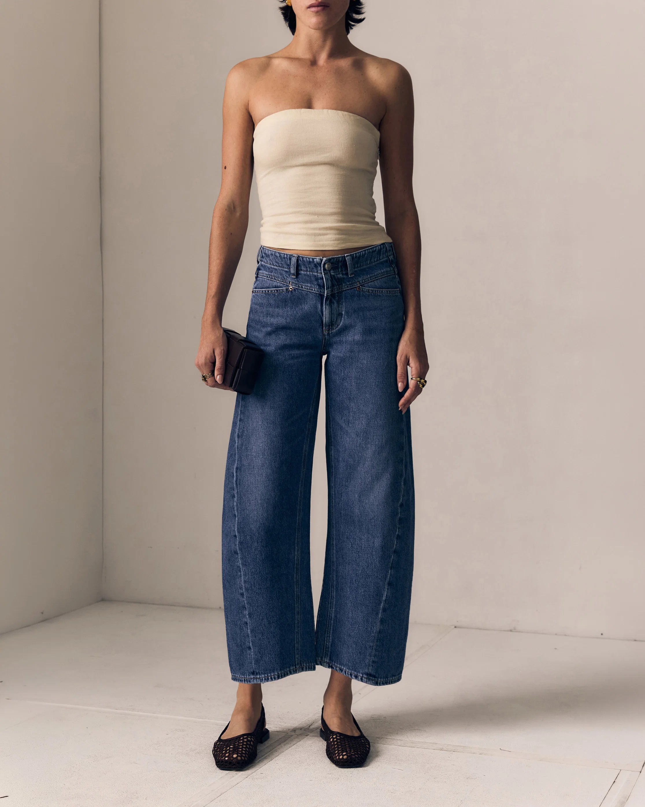 Selena Crop in Indigo Bloom | Le Jean