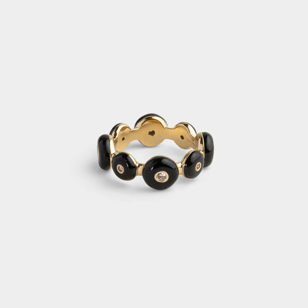 Luna Nera Eternity Band Black Enamel