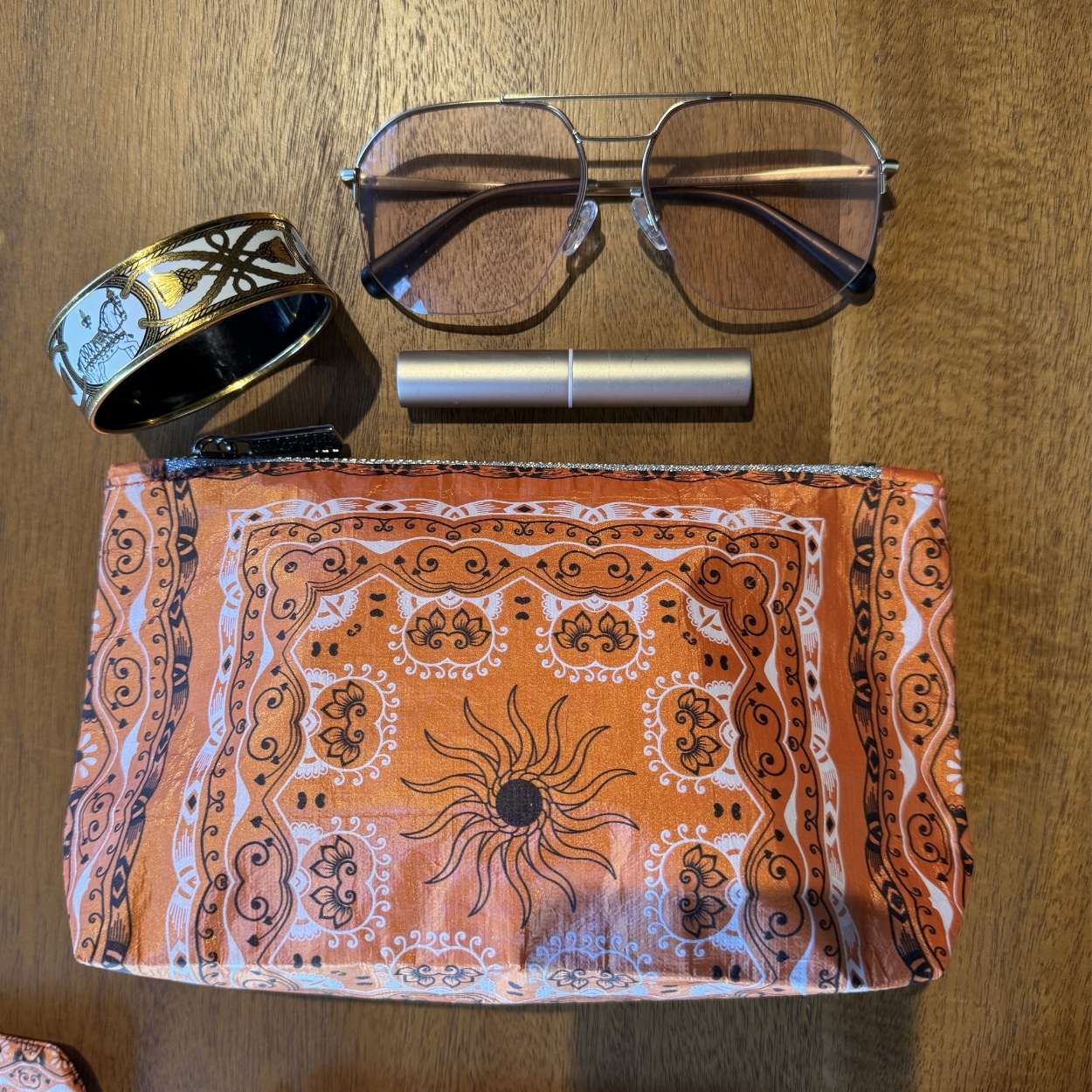 Orange Bandana Mini pouch