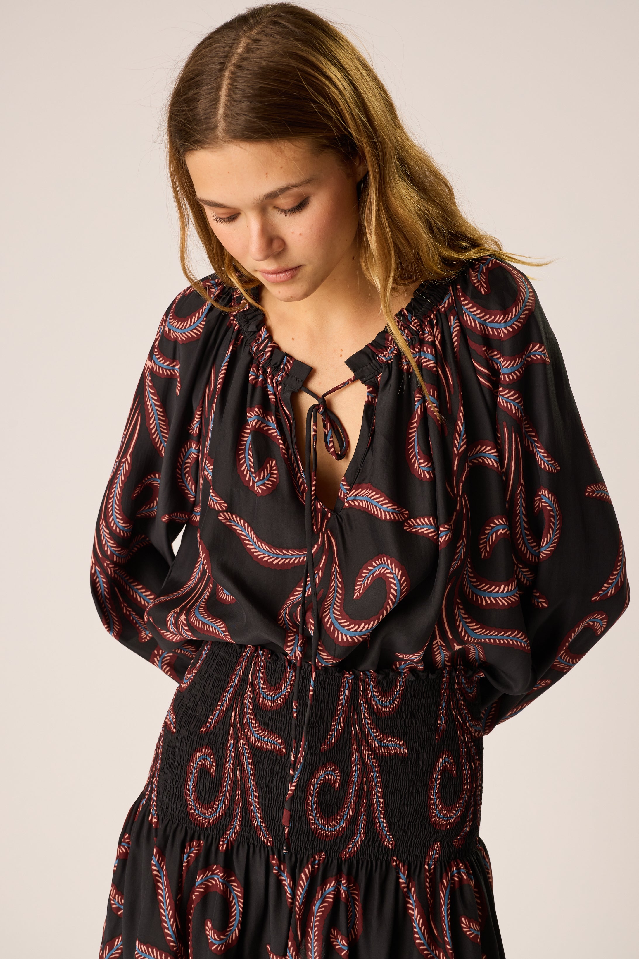 Ashley Top - black feather