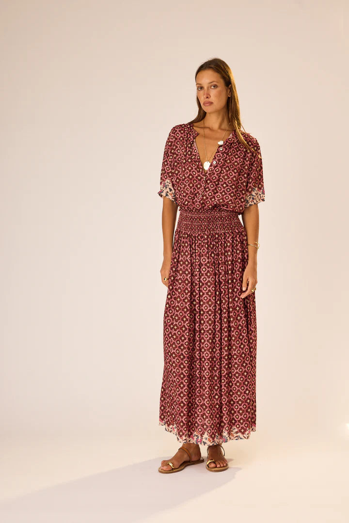 Bella Maxi Skirt in Mosaic Spice - Natalie Martin