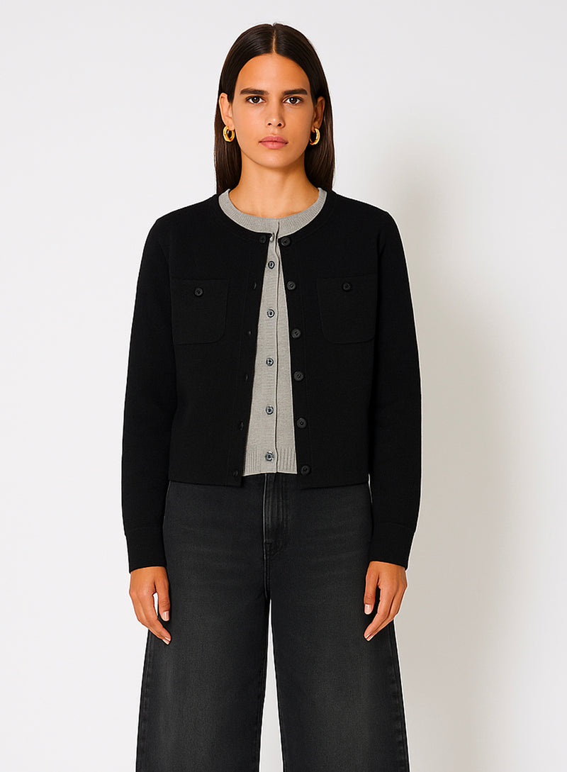 DOUBLE GILET TROMPE OEIL LUREX