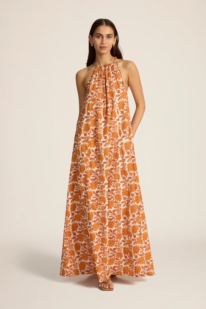 Valeria Maxi Dress in Albenya dessert