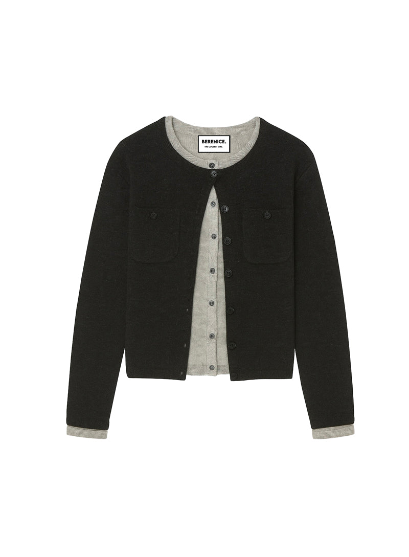 DOUBLE GILET TROMPE OEIL LUREX