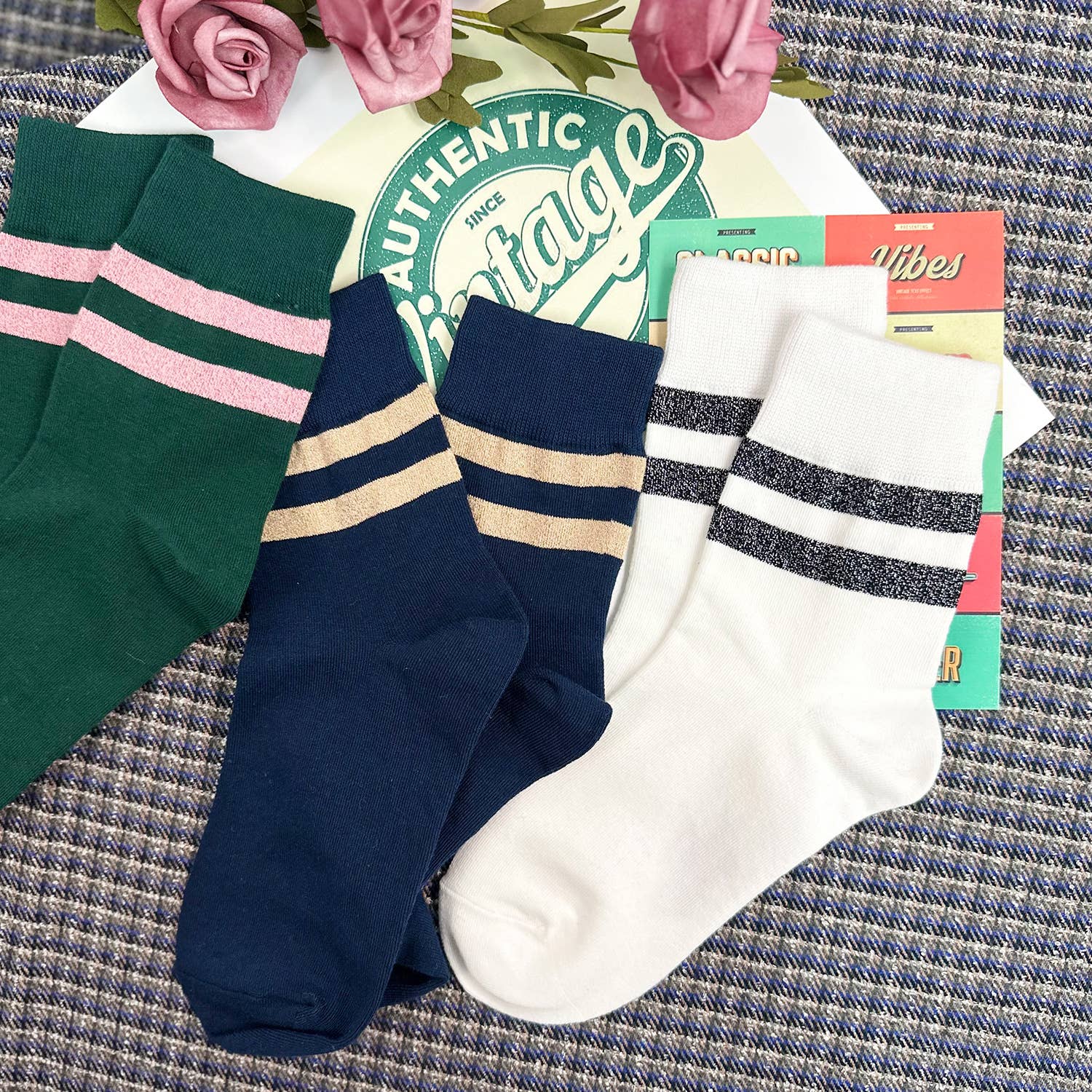 Women's Crew Glitter Socks