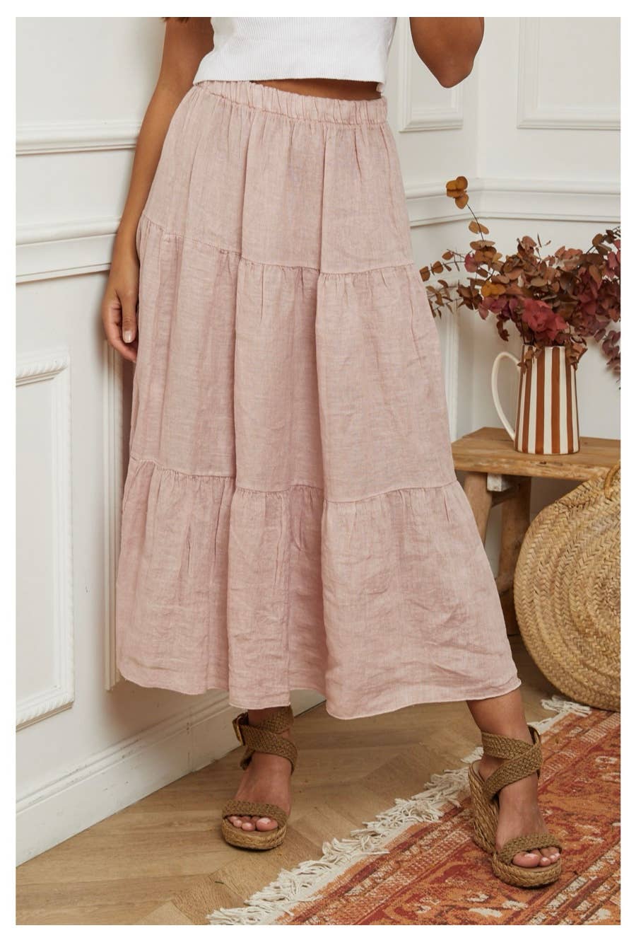 100% Linen Skirt