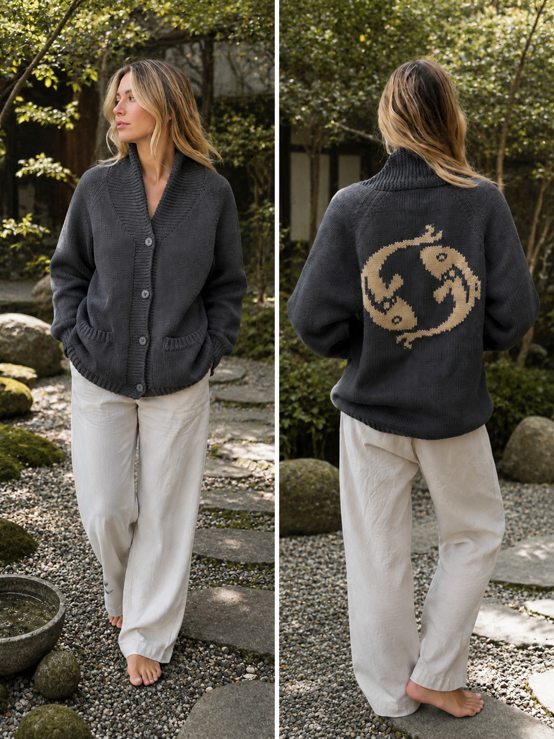 Koi Fish Varsity Cardigan