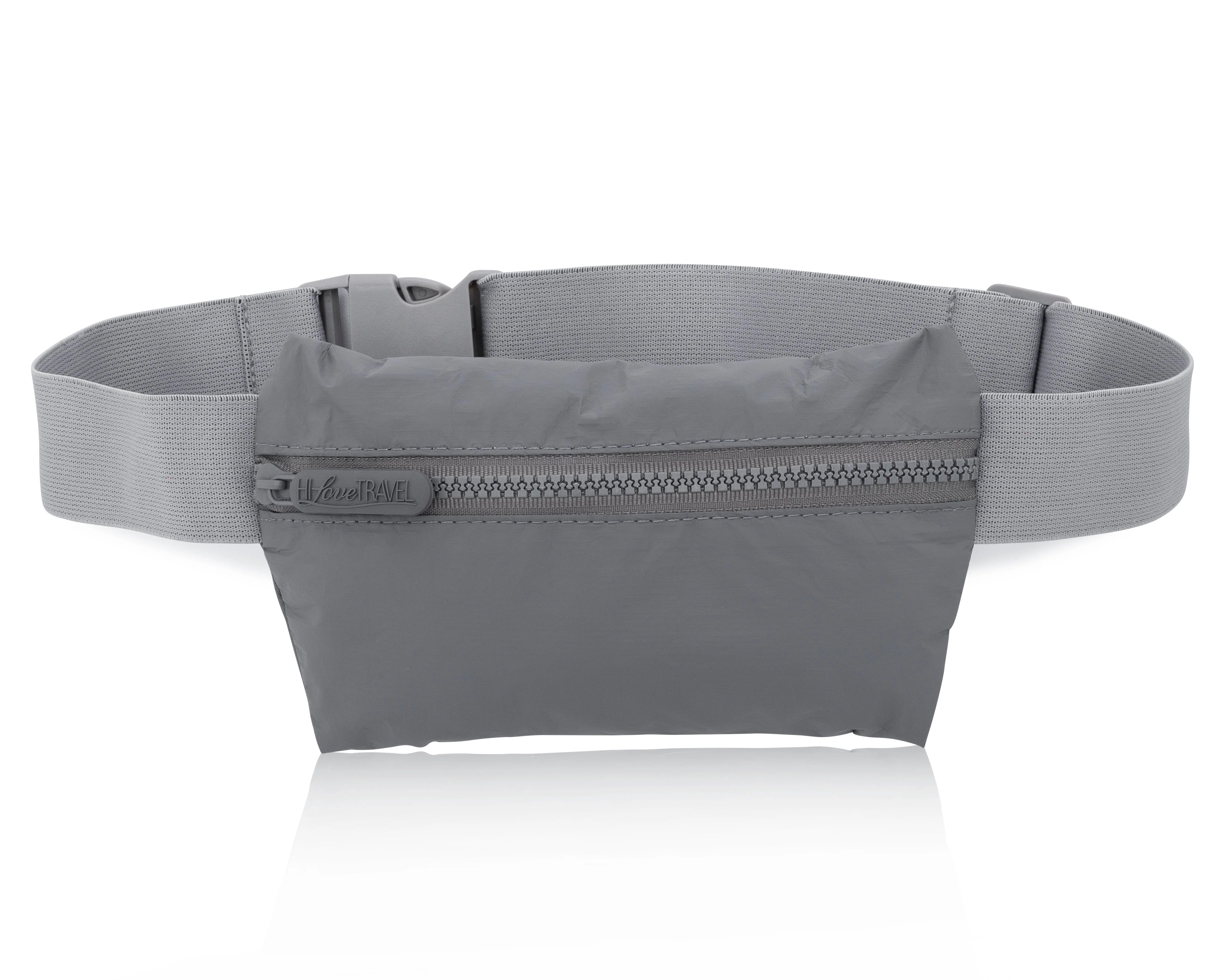 Lay Flat fanny pack in cool grey