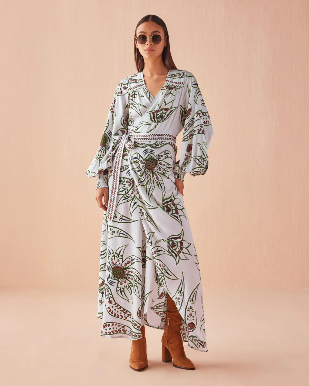 Lorelei Wrap Dress - Diya powder